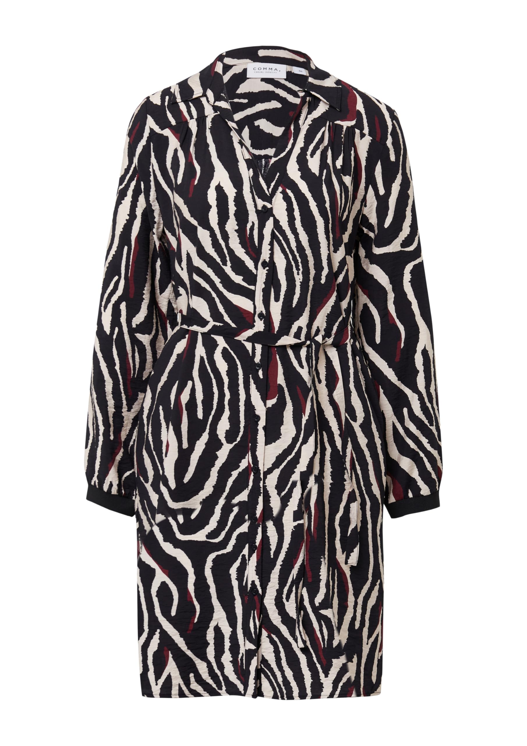 comma-hemdblusenkleid-animal-print-gr-38-mit-g-rtel image 3