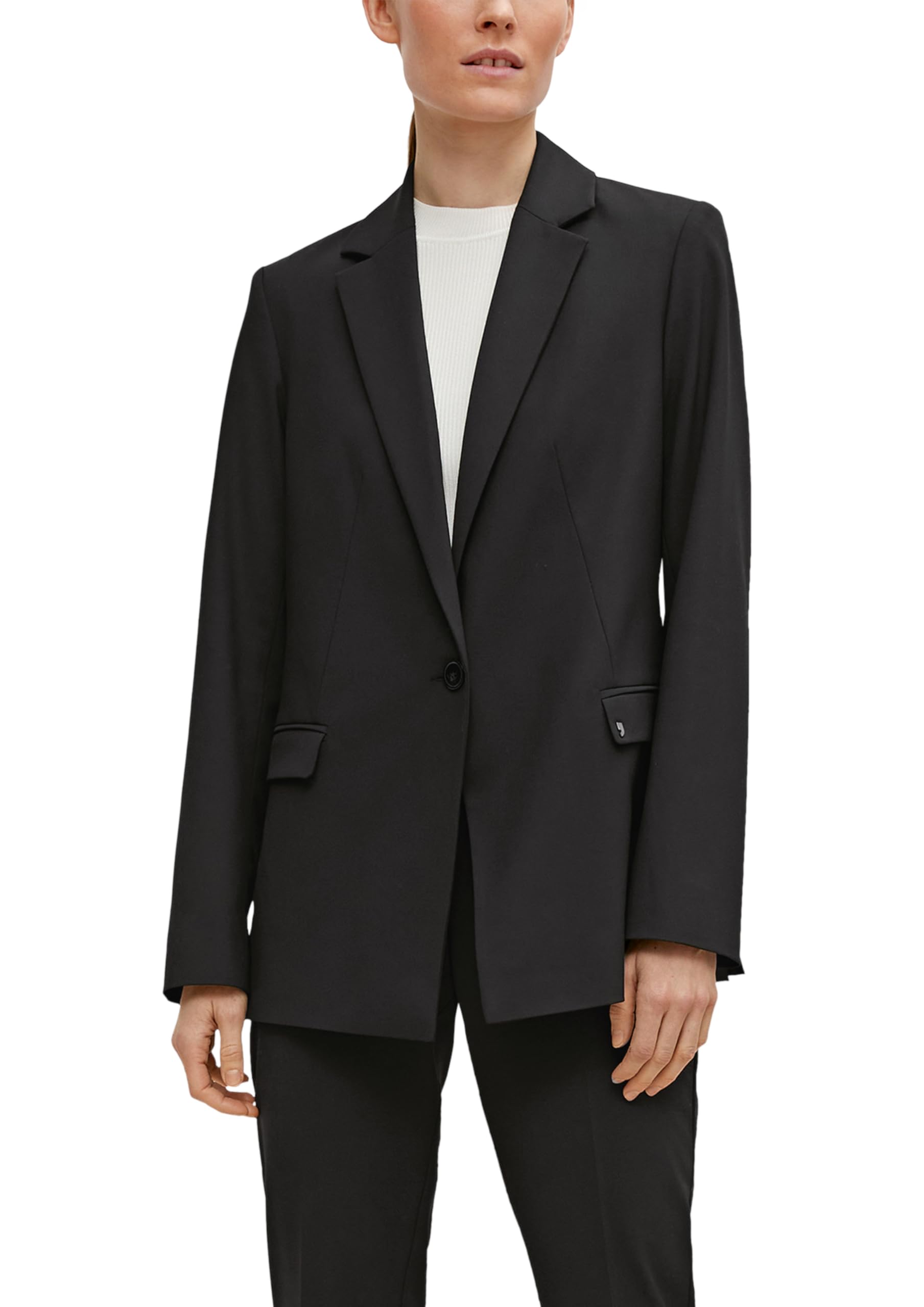 comma-blazers-2128345-blazer-gr-38-schwarz-knopfleiste image 1