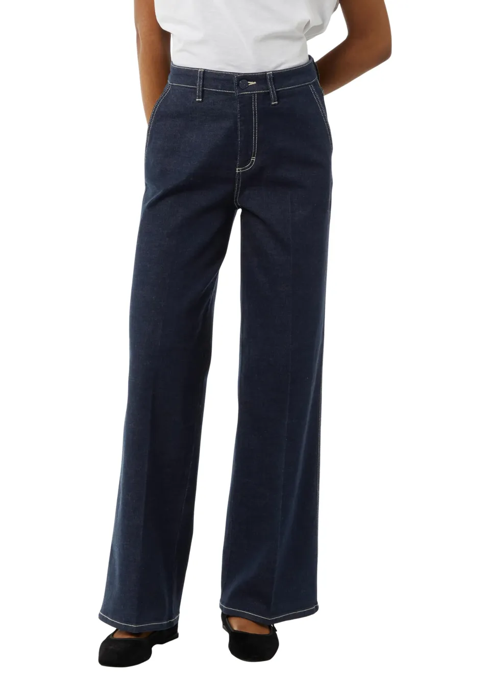 comma-jeans-damen-gr-40-navy-weites-bein image 1