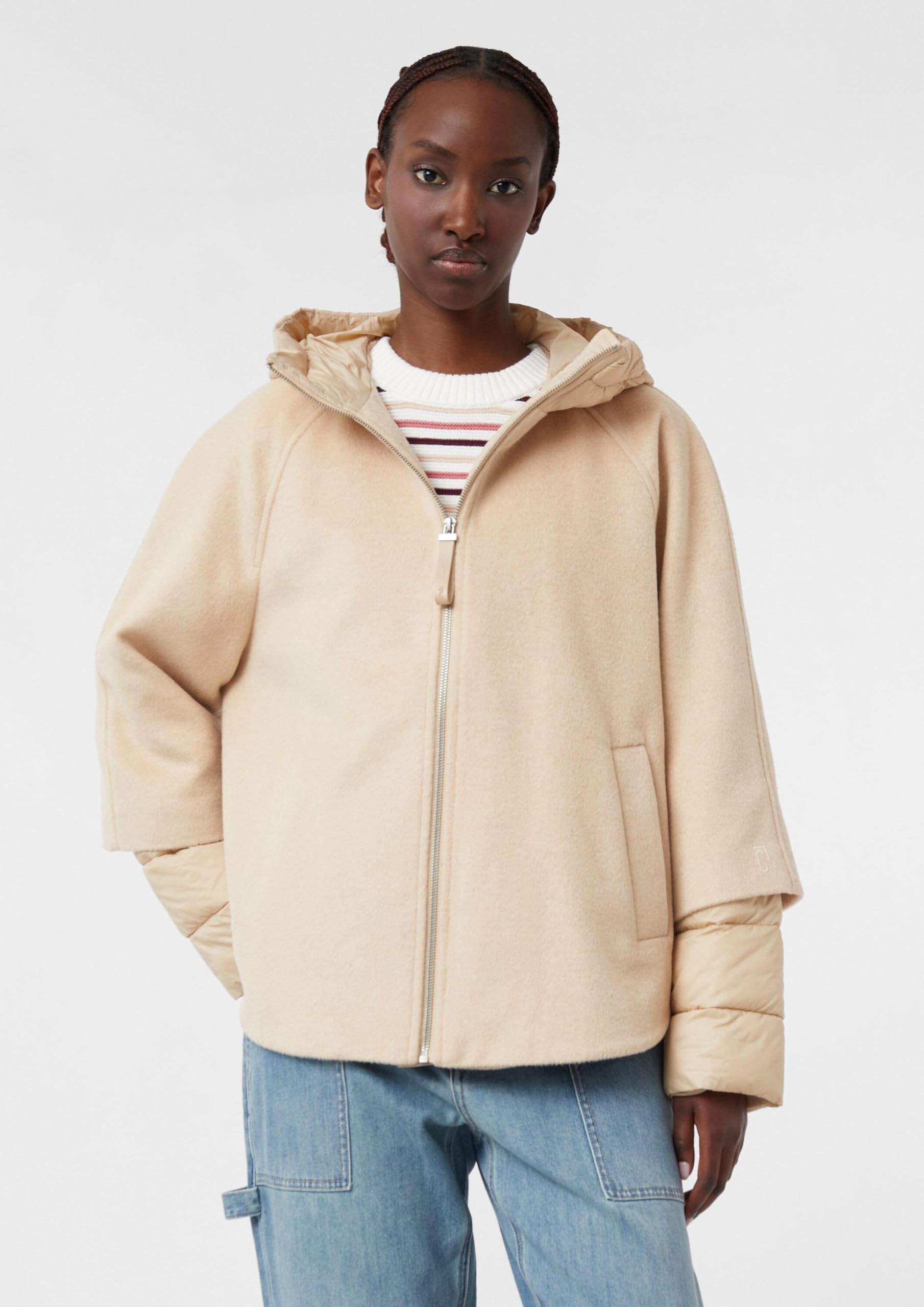 comma-cape-jacke-wollmix-jacke-gr-l-mit-kapuze image 3