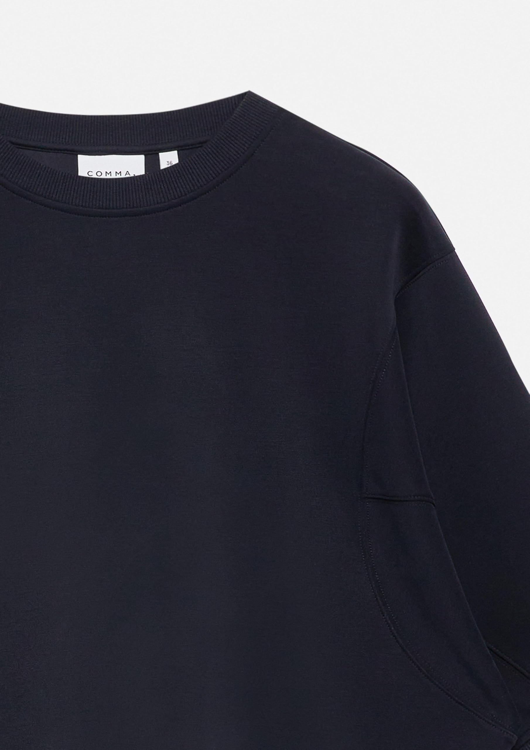 comma-sweatshirt-damen-langarm-baumwolle-uni image 6
