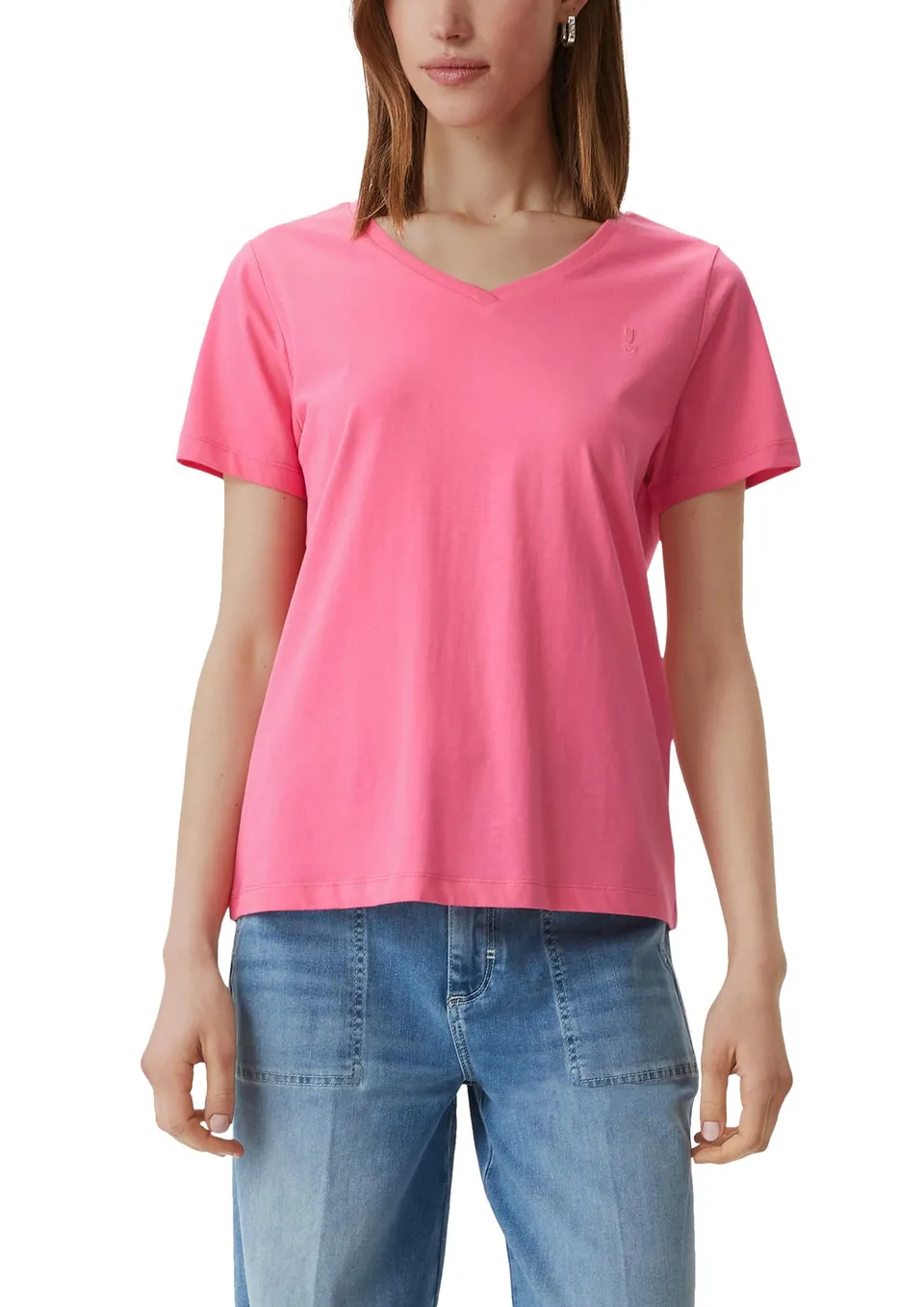 comma-basic-t-shirt-v-ausschnitt-baumwolle image 1