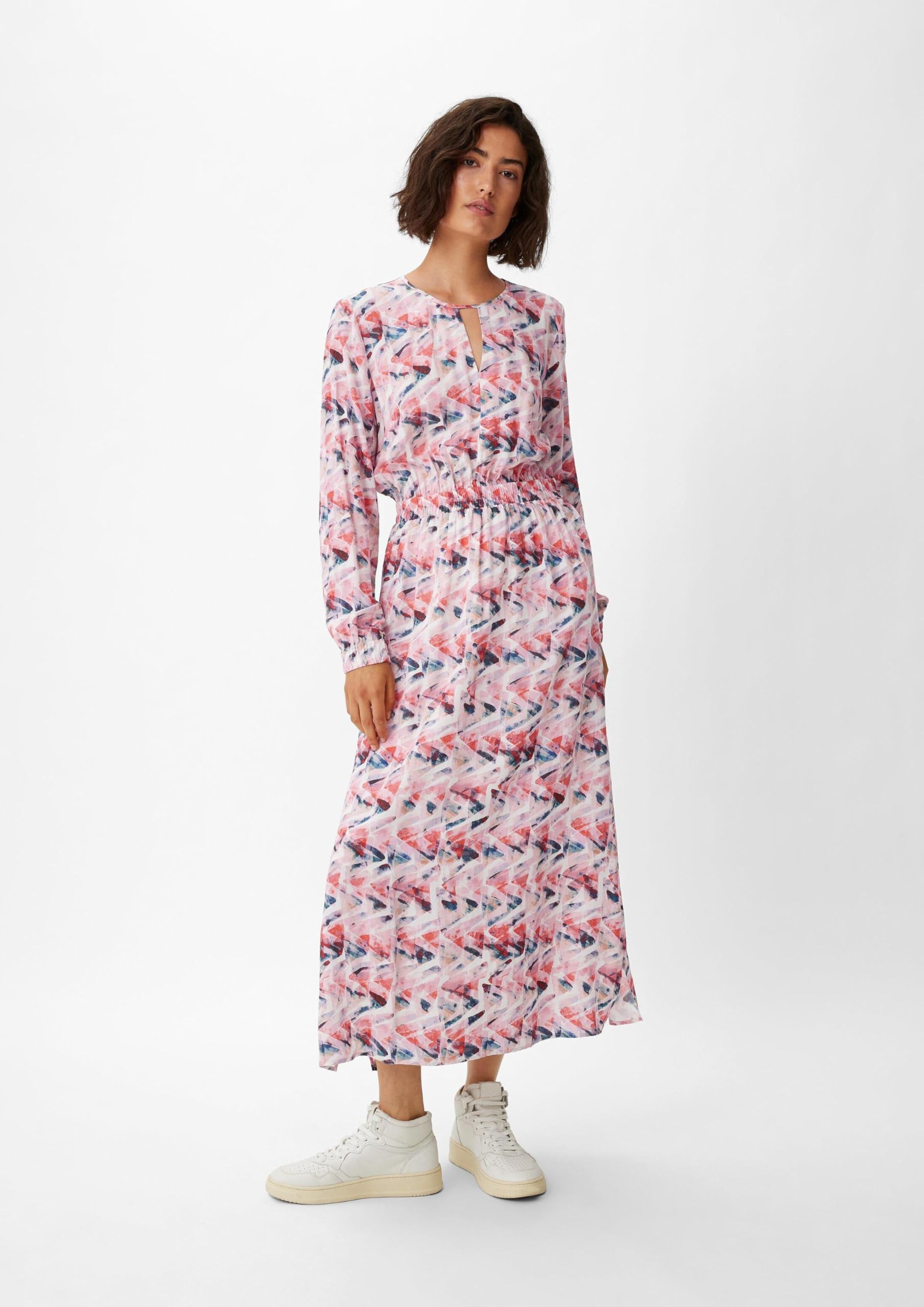 comma-dresses-maxi-kleid-viskose-pfirsich-gr-38 image 5