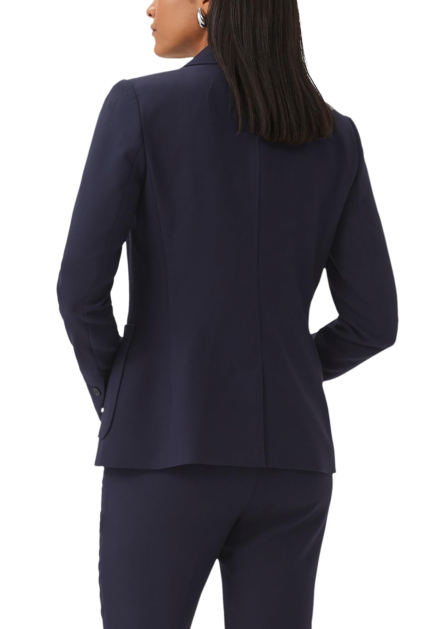 comma-blazers-blazer-leicht-gef-ttert-navy-beige image 2