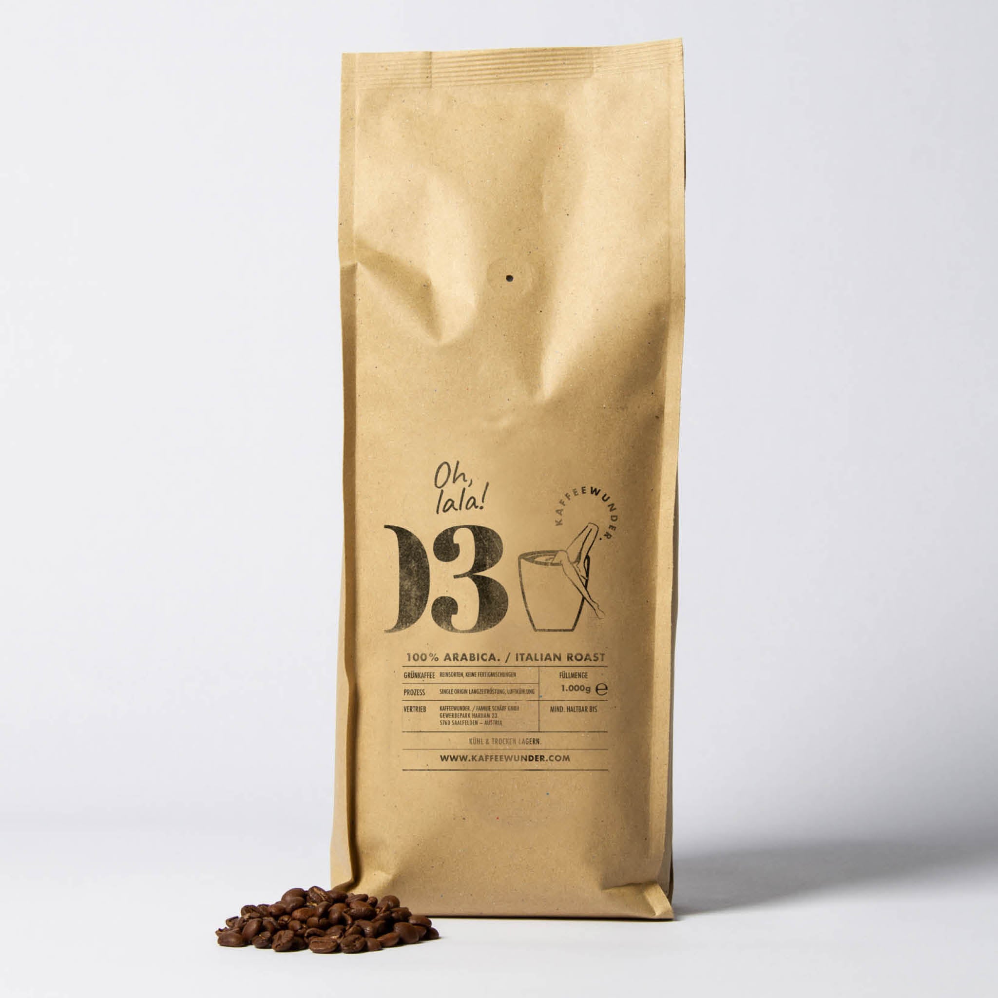 kaffeewunder-nr-03-kaffee-arabica-bohnen-1-kg-italian-roast image 1
