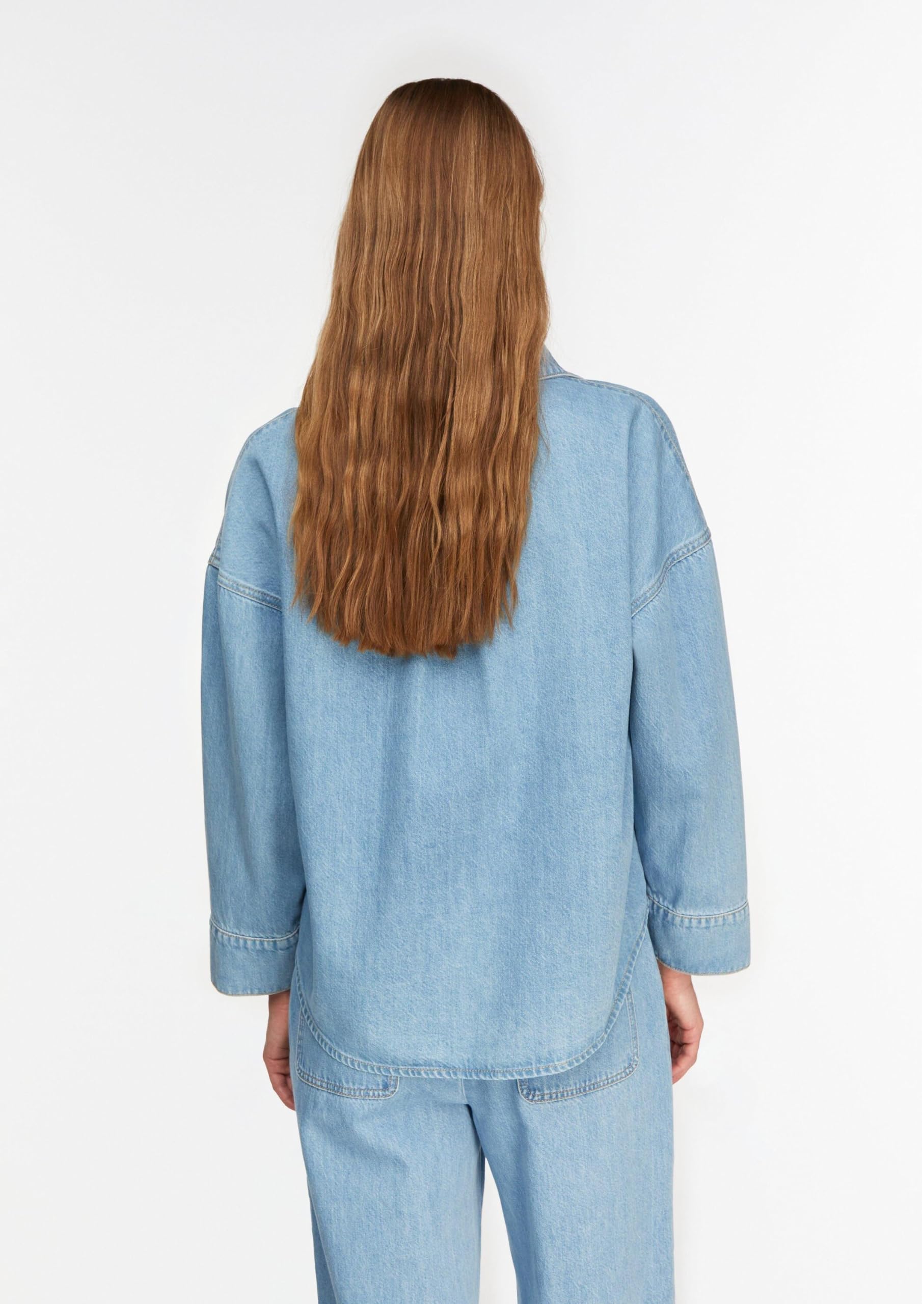 comma-blouses-denim-bluse-gr-38-relaxed-hemdkragen image 7