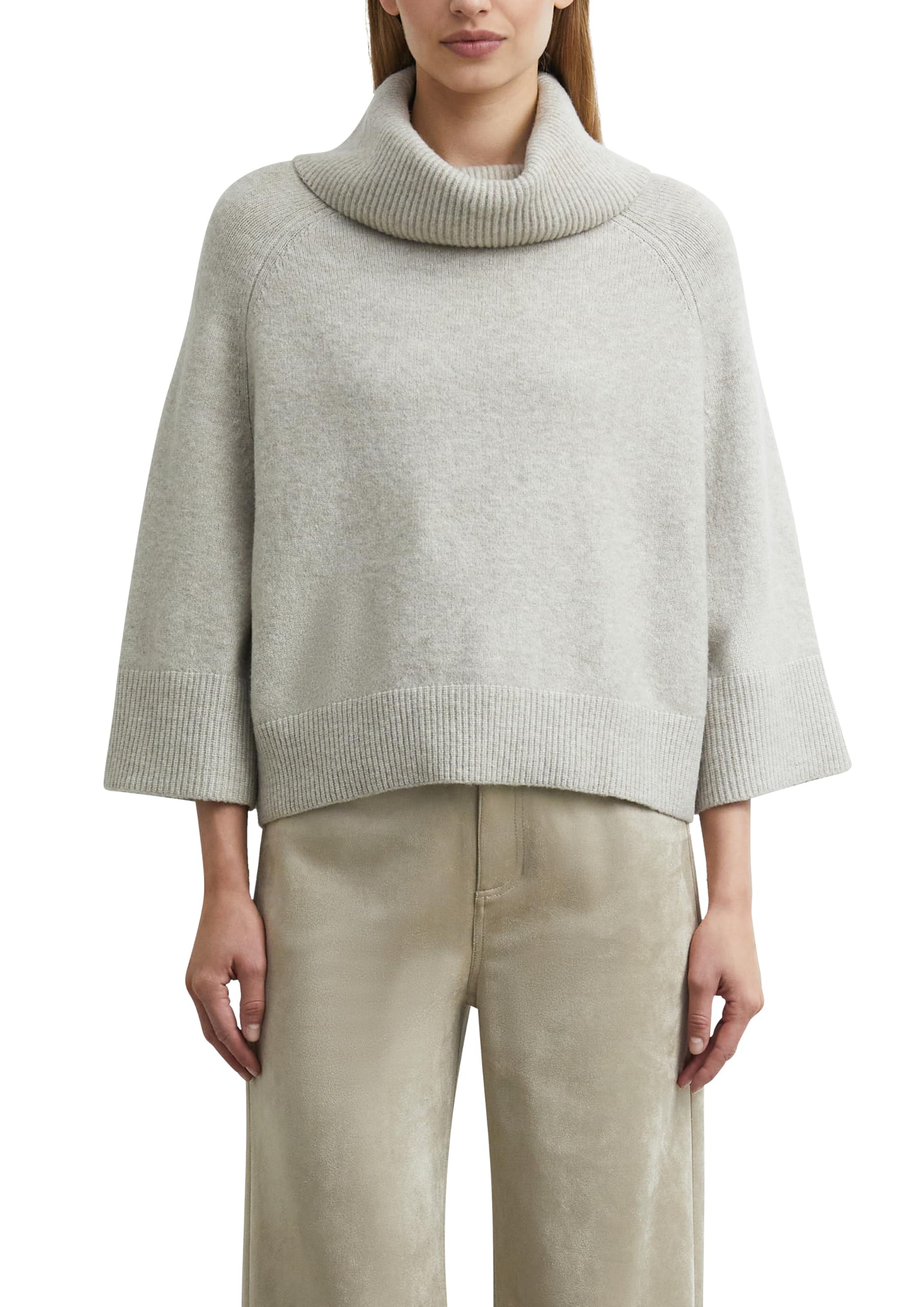 comma-poncho-pullover-damen-beige-loose-fit-rollkragen image 8