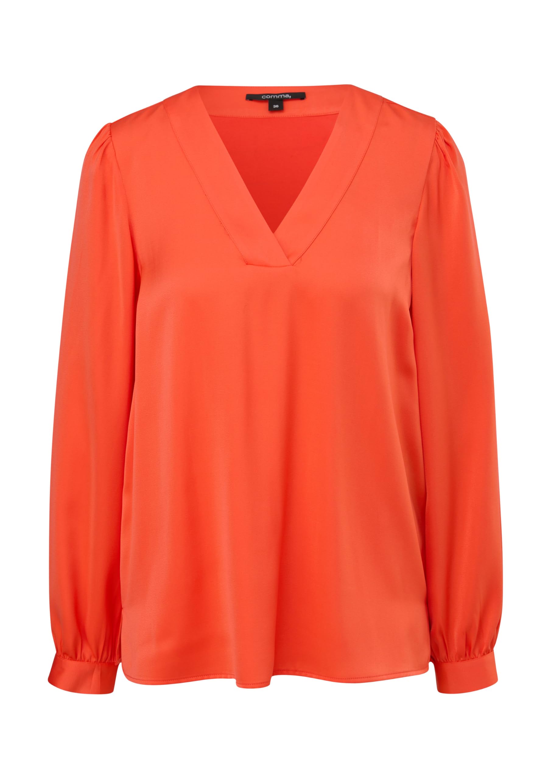 comma-satinbluse-viskosemix-orange-gr-36-damen image 4