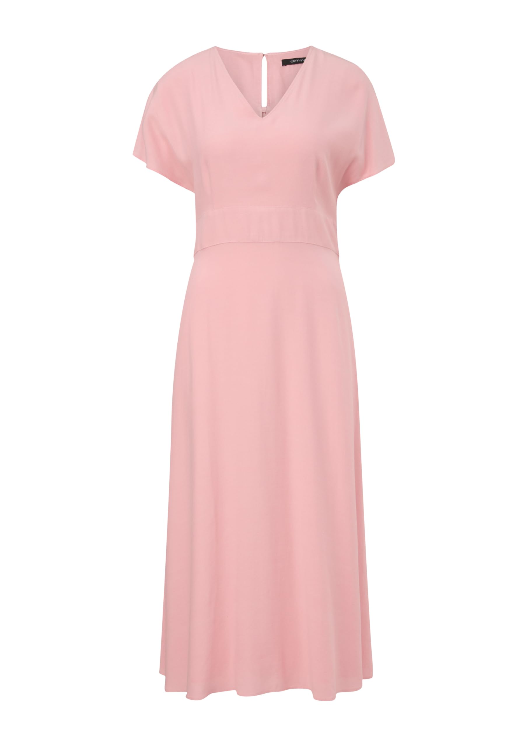 comma-midi-kleid-satin-rosa-orange-damen-kleid image 3