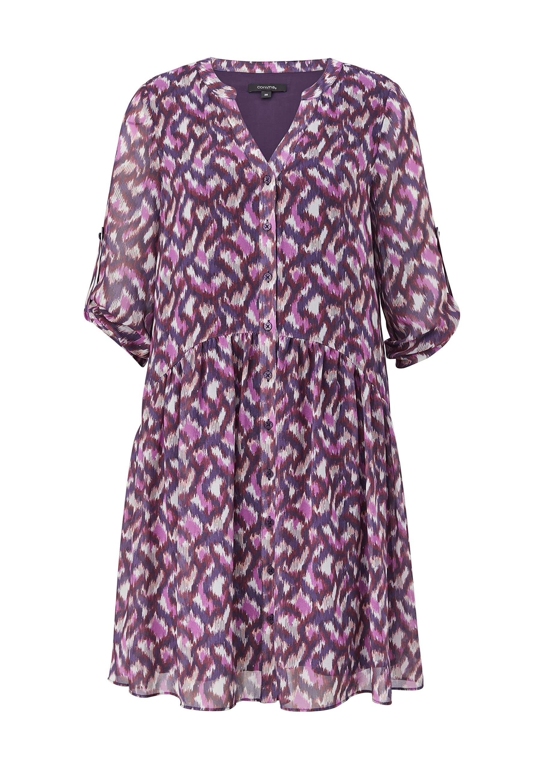 comma-shirtdress-kleid-mit-knopfleiste-chiffon-gr-36 image 3