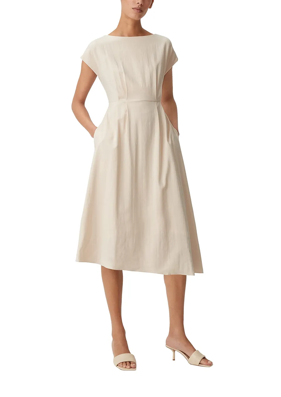 comma-dresses-2130162-kleid-beige-sommerkleid image 1