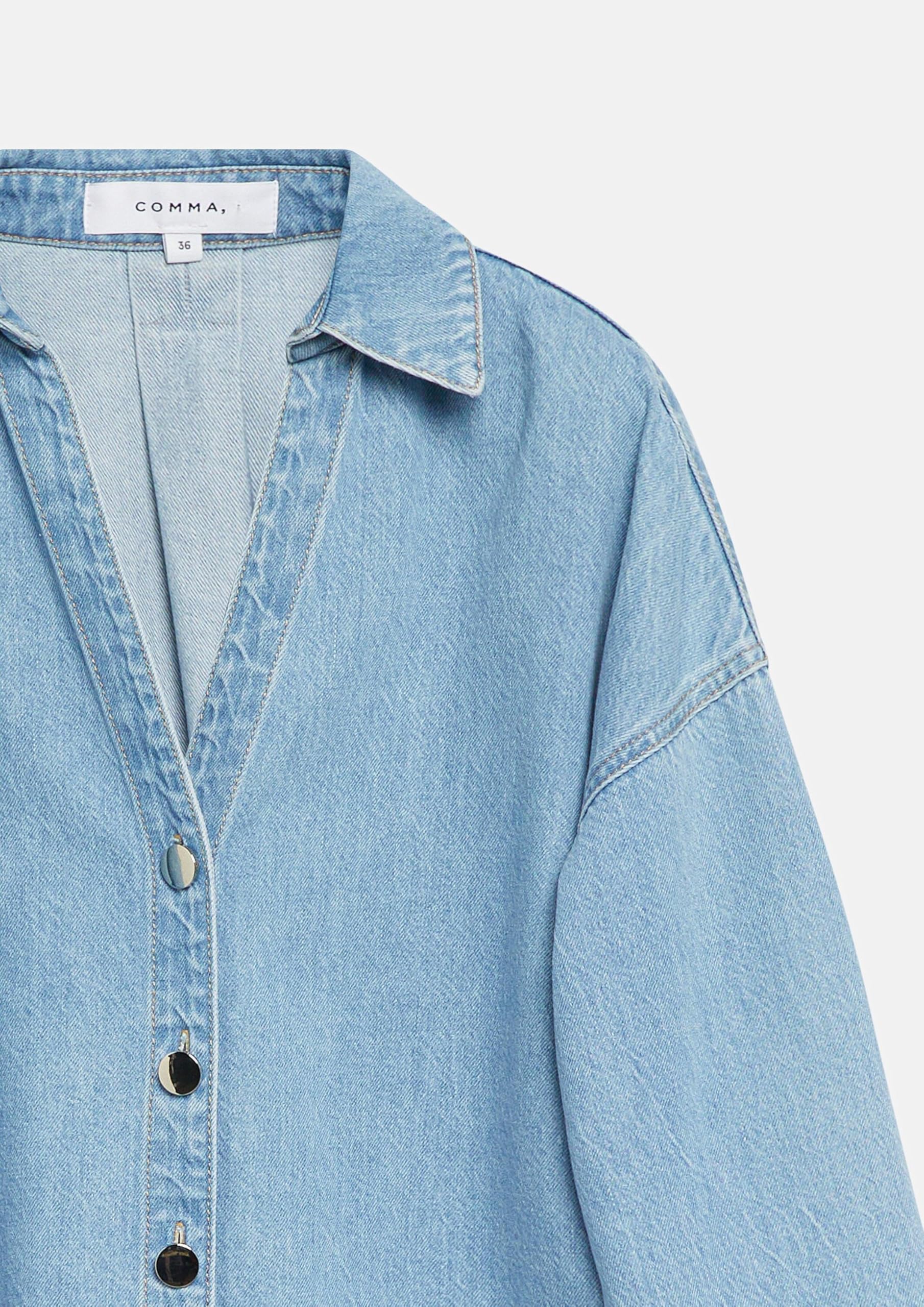 comma-blouses-denim-bluse-gr-38-relaxed-hemdkragen image 5