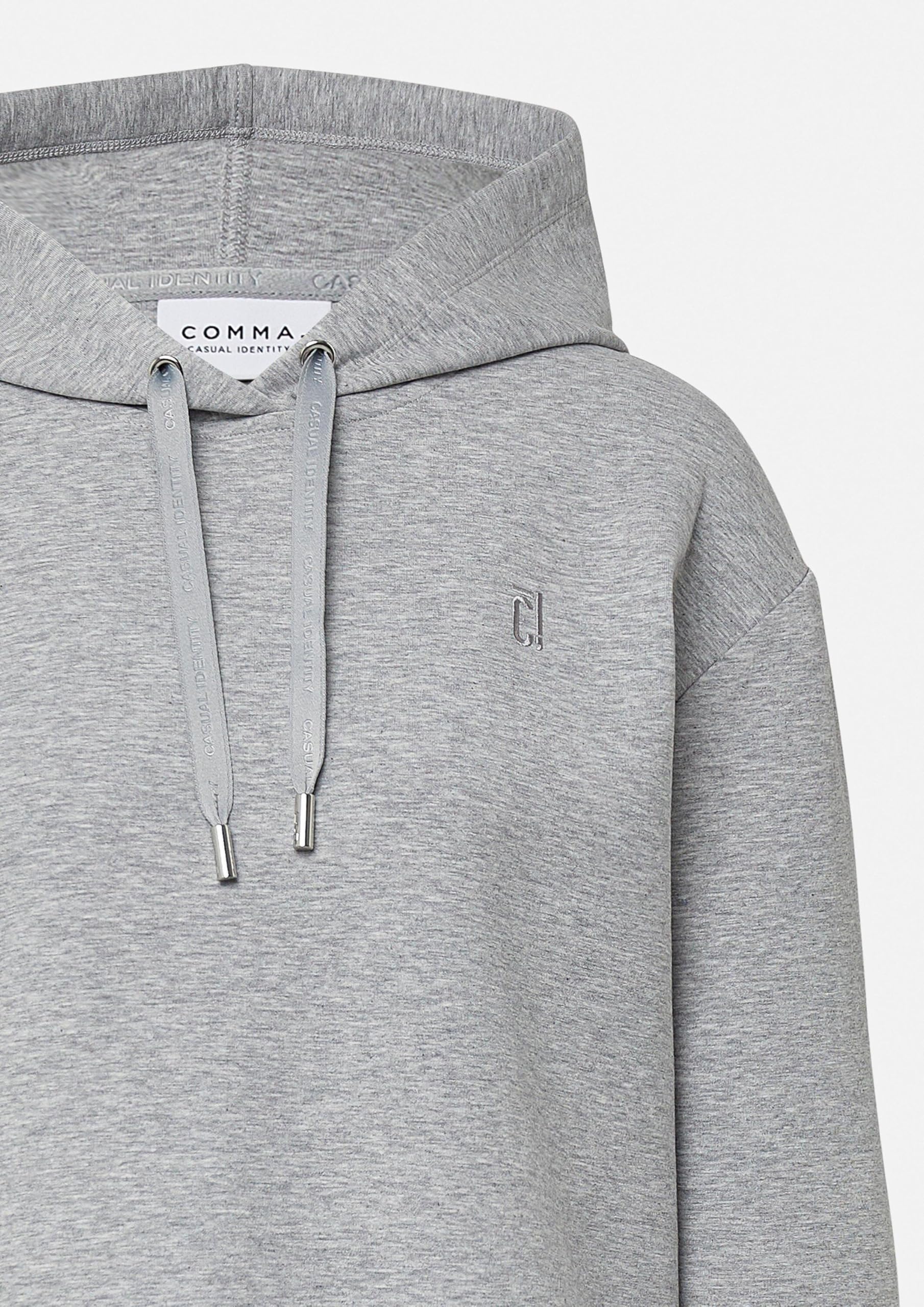 comma-sweatshirt-kapuze-logo-steingrau-gr-44 image 6