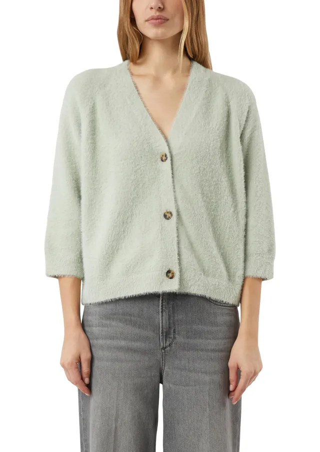 comma-strickjacke-feinstrick-3-4-rmel-cardigan-creme image 1