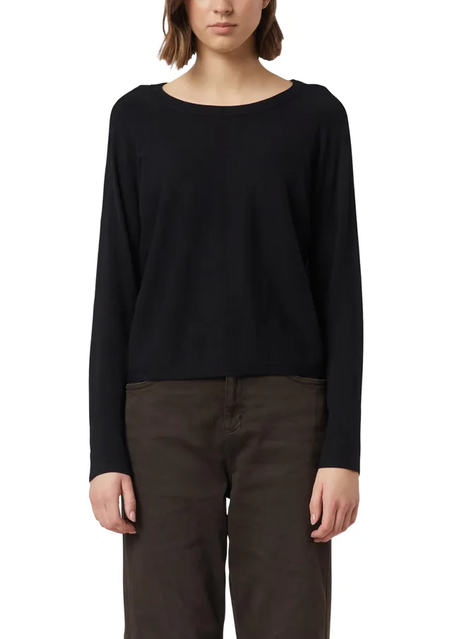 comma-strickpullover-feinstrick-pulli-46-schwarz-fledermaus-rmel image 1