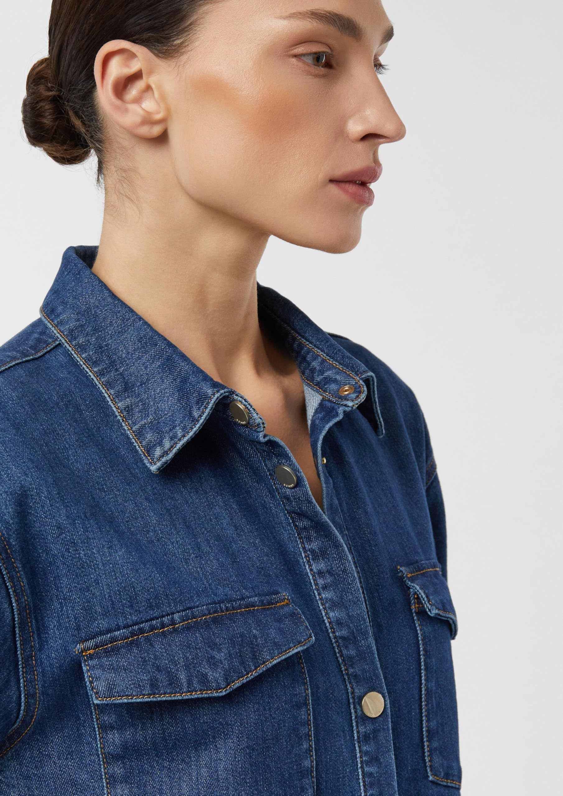 comma-kleid-damen-denim-hemdblusenkleid-gr-34 image 3