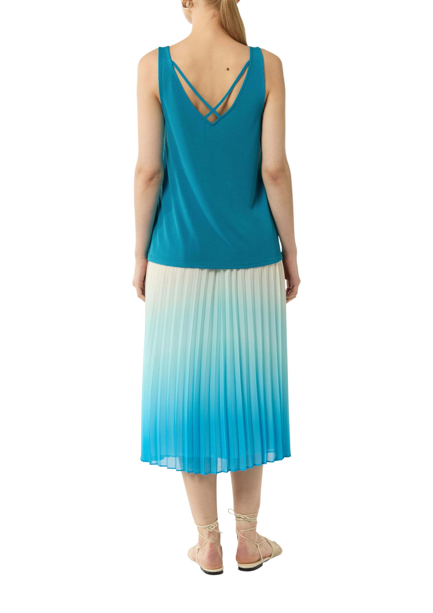 comma-v-neck-jersey-t-shirt-gr-38-wei-gekreuzte-tr-ger image 2