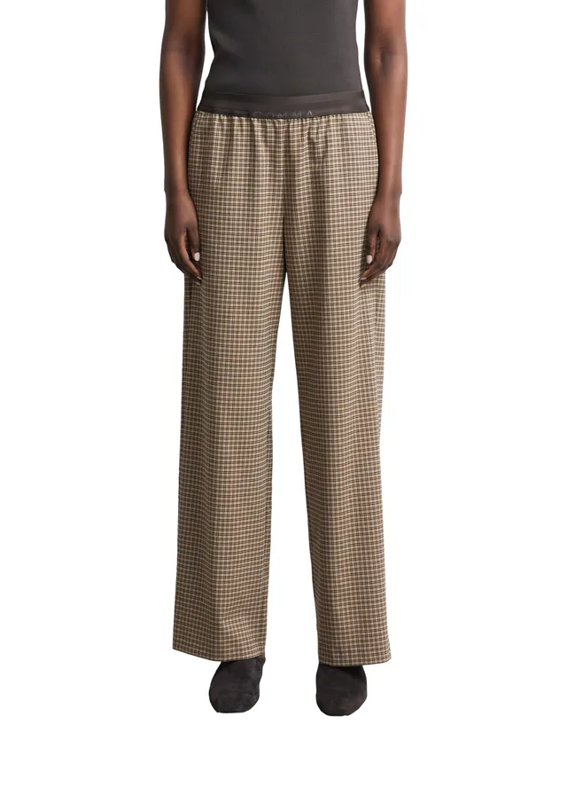 comma-schlupfhose-wide-leg-stoffhose-damen-gr-e-32-karo image 1