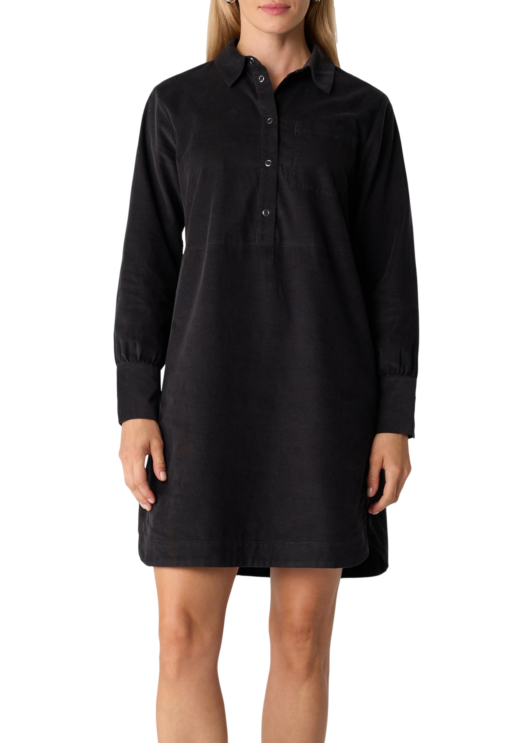 comma-hemdblusenkleid-damen-beige-gr-42-feincord image 8