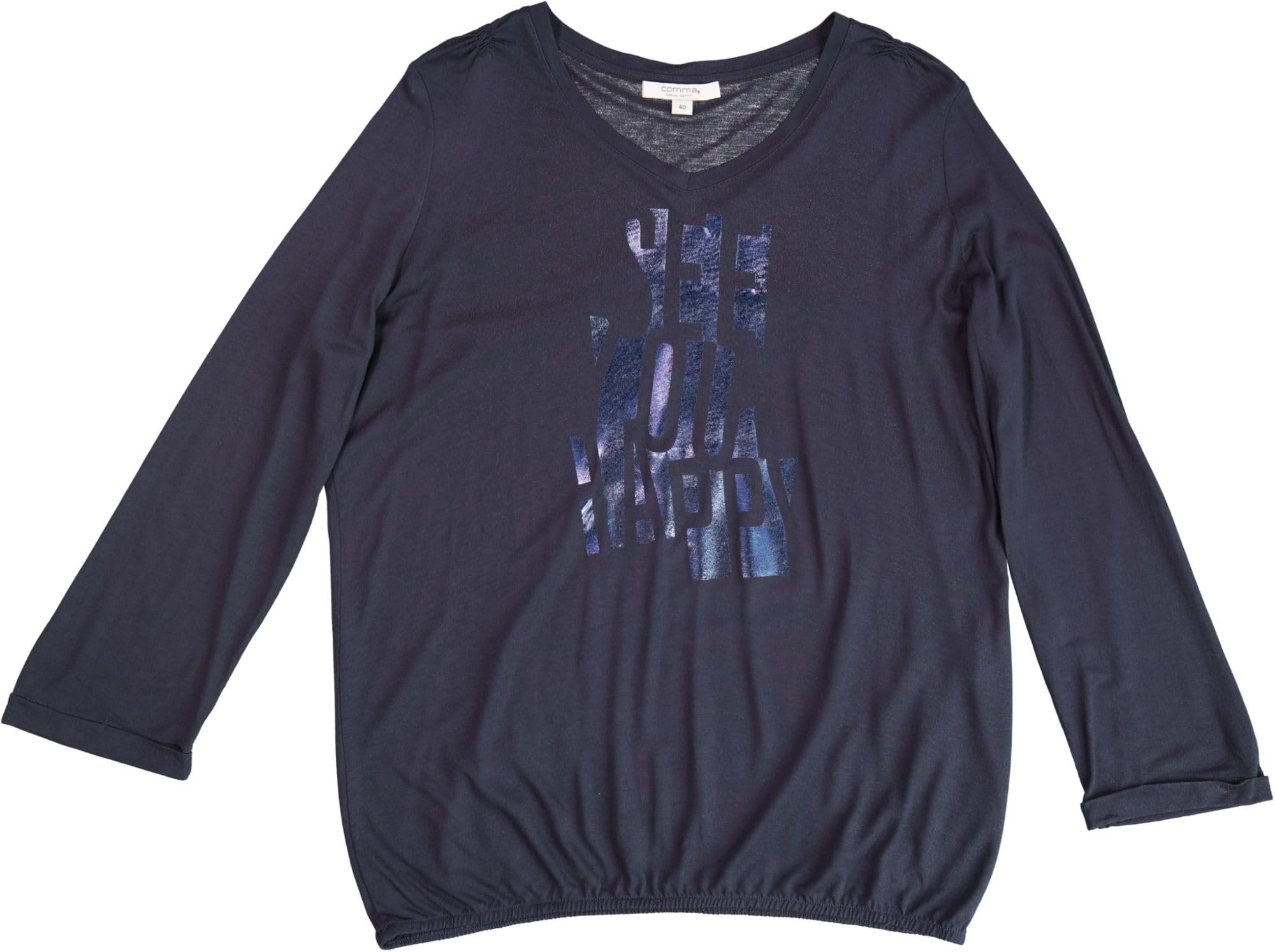 comma-tops-langarmshirt-print-dunkelblau image 4
