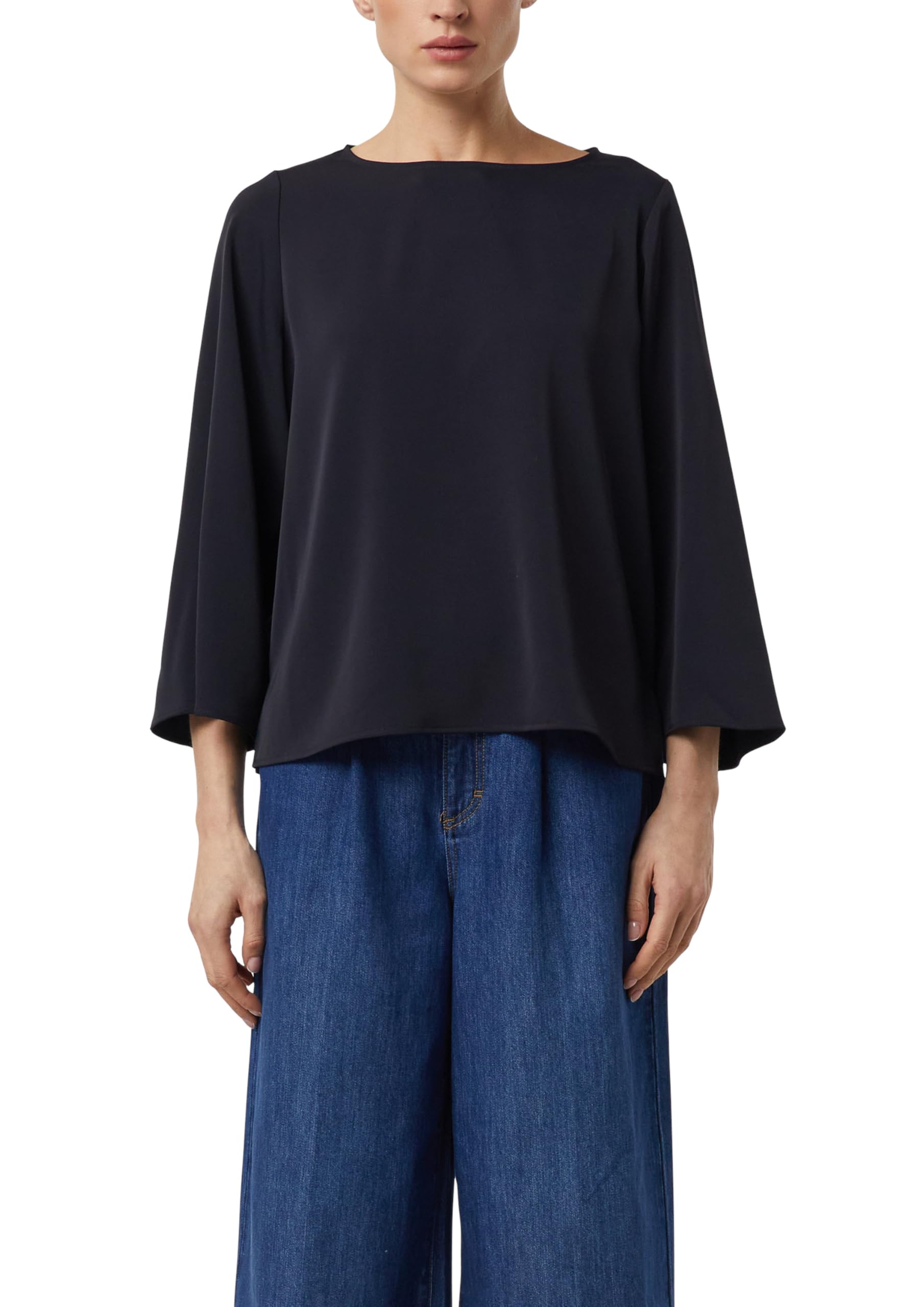 comma-blouses-bluse-weiter-rmel-schwarz-gr-38 image 1