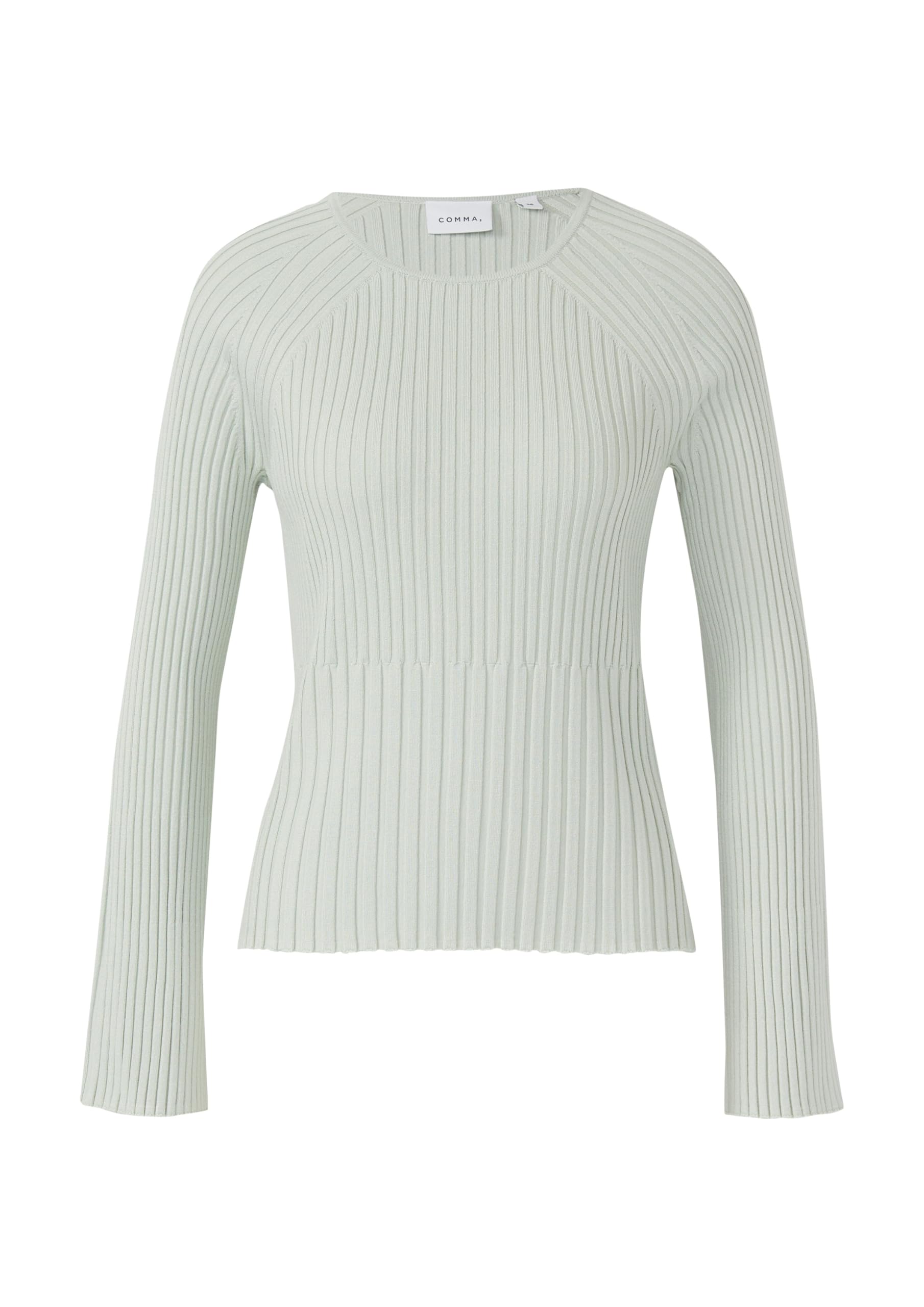 comma-strickpullover-slim-fit-pulli-rundhals-mit-trompeten-rmel image 3