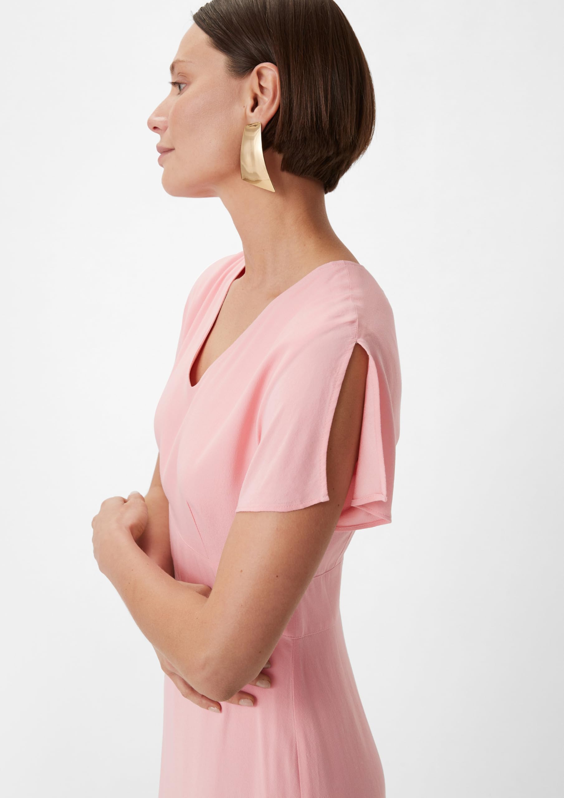 comma-midi-kleid-satin-rosa-orange-damen-kleid image 4