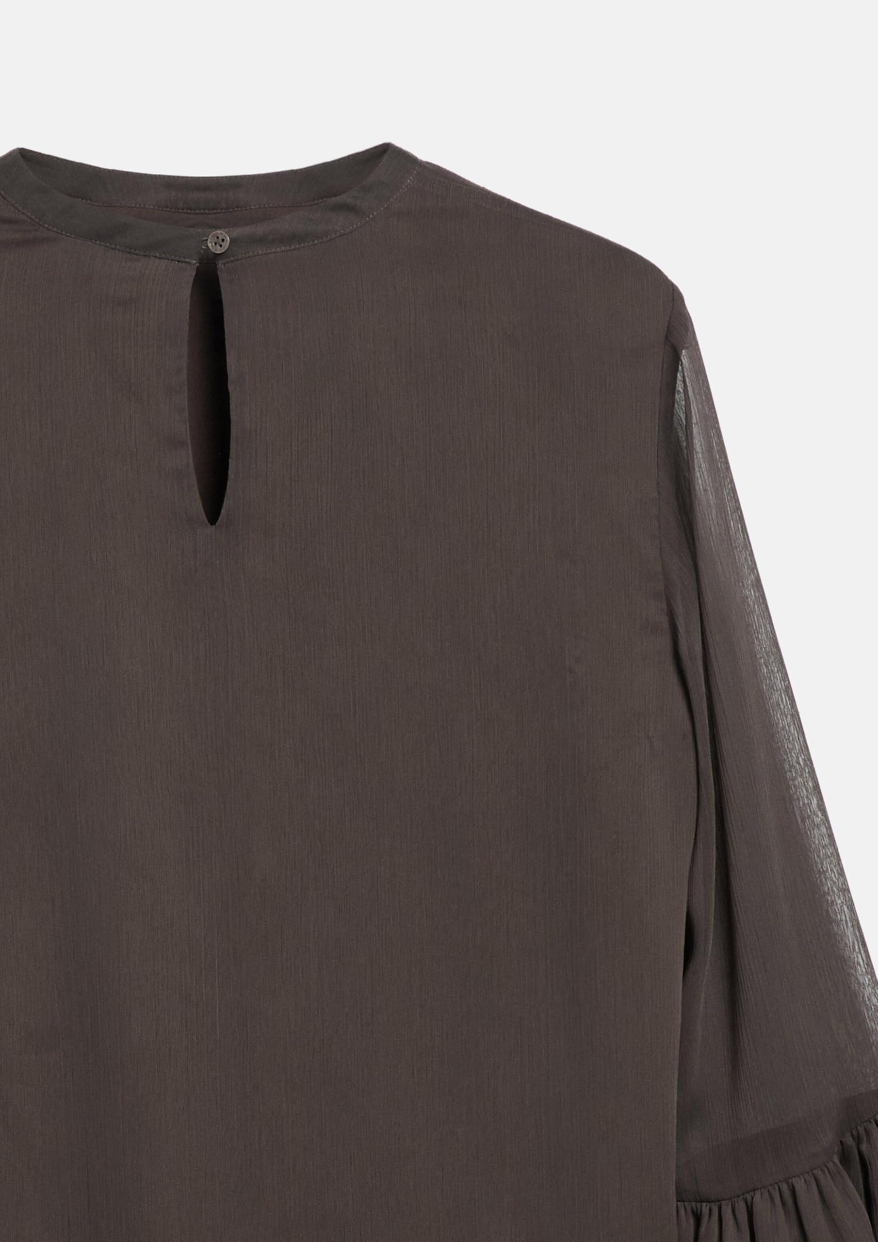 comma-damen-bluse-chiffon-volant-trompeten-rmel-creme image 5