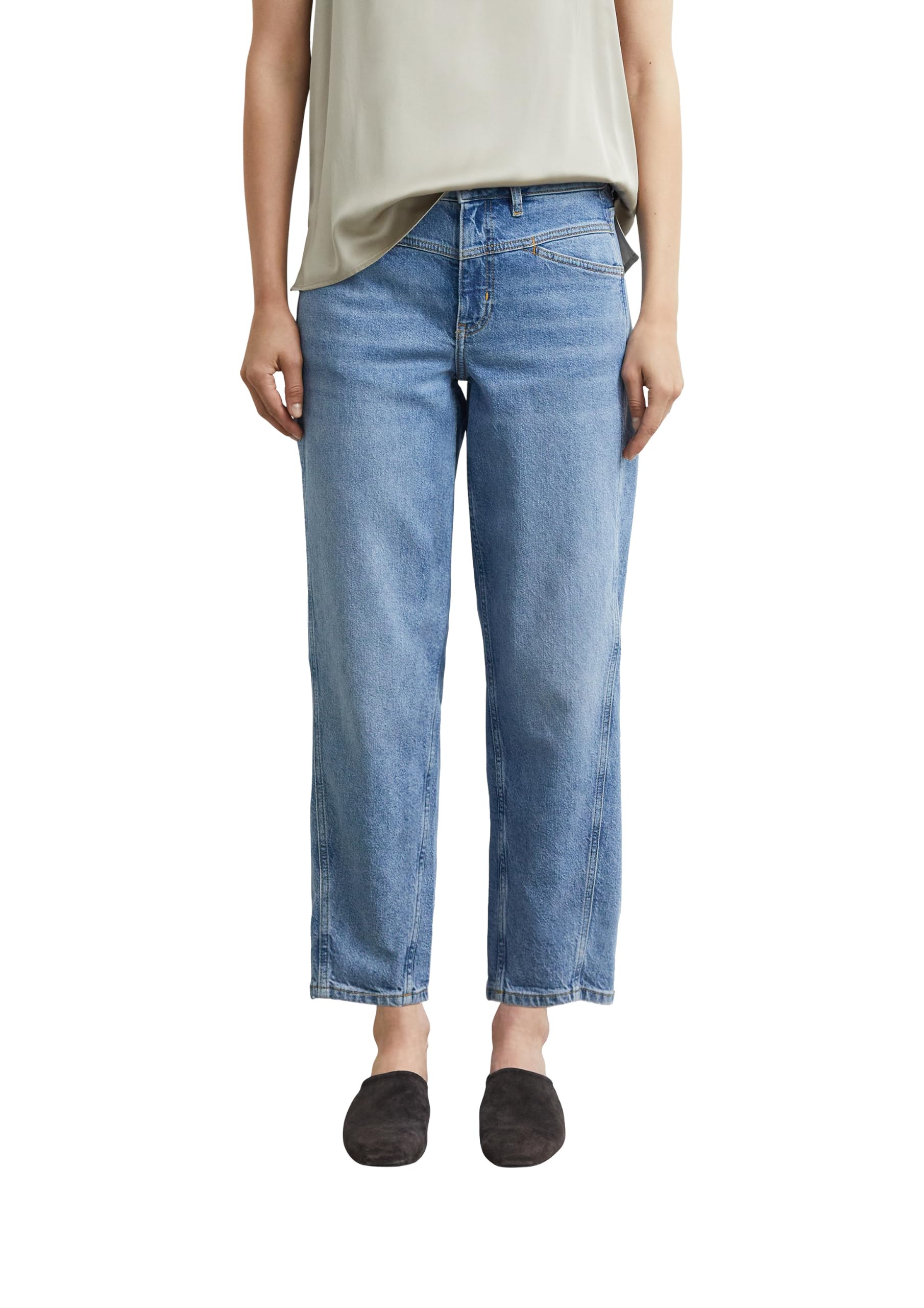 comma-jeans-barrel-leg-jeans-gr-e-34-mid-rise-crop image 1