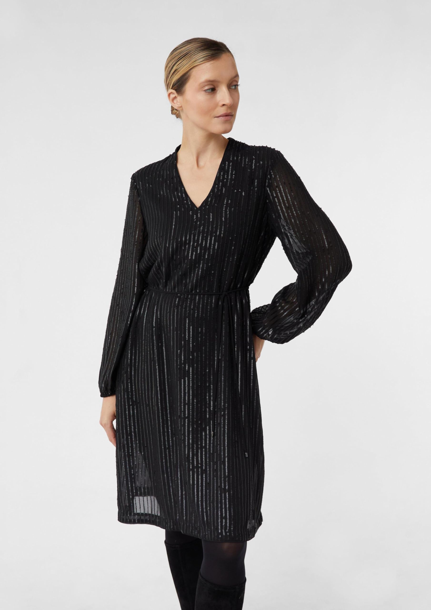 comma-pailletten-kleid-v-ausschnitt-mit-g-rtel image 5