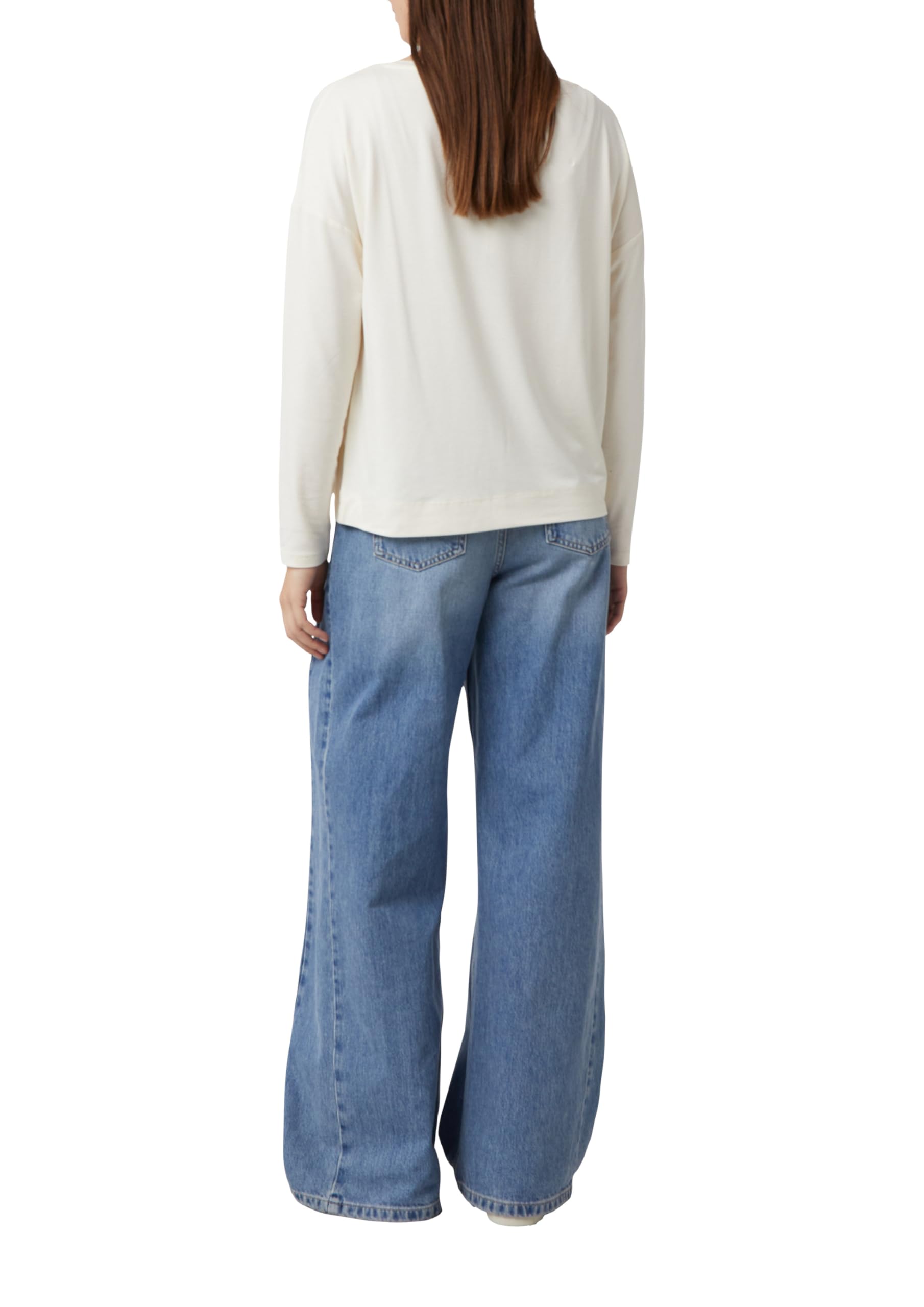 comma-langarmshirt-mit-frontprint-strass-t-shirt-gr-36 image 2