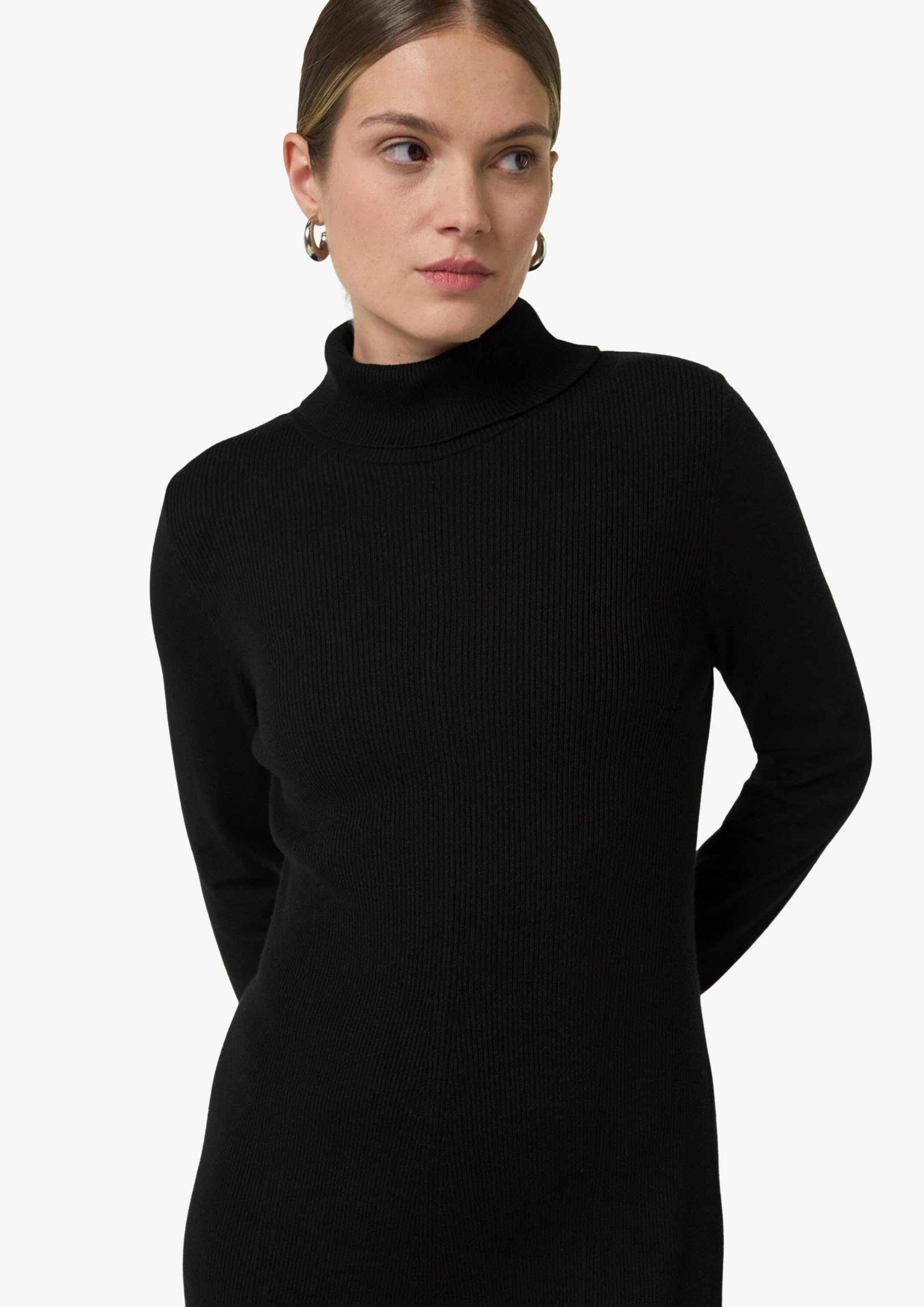 comma-rippstrickkleid-gr-38-schwarz-turtleneck-kurz image 4