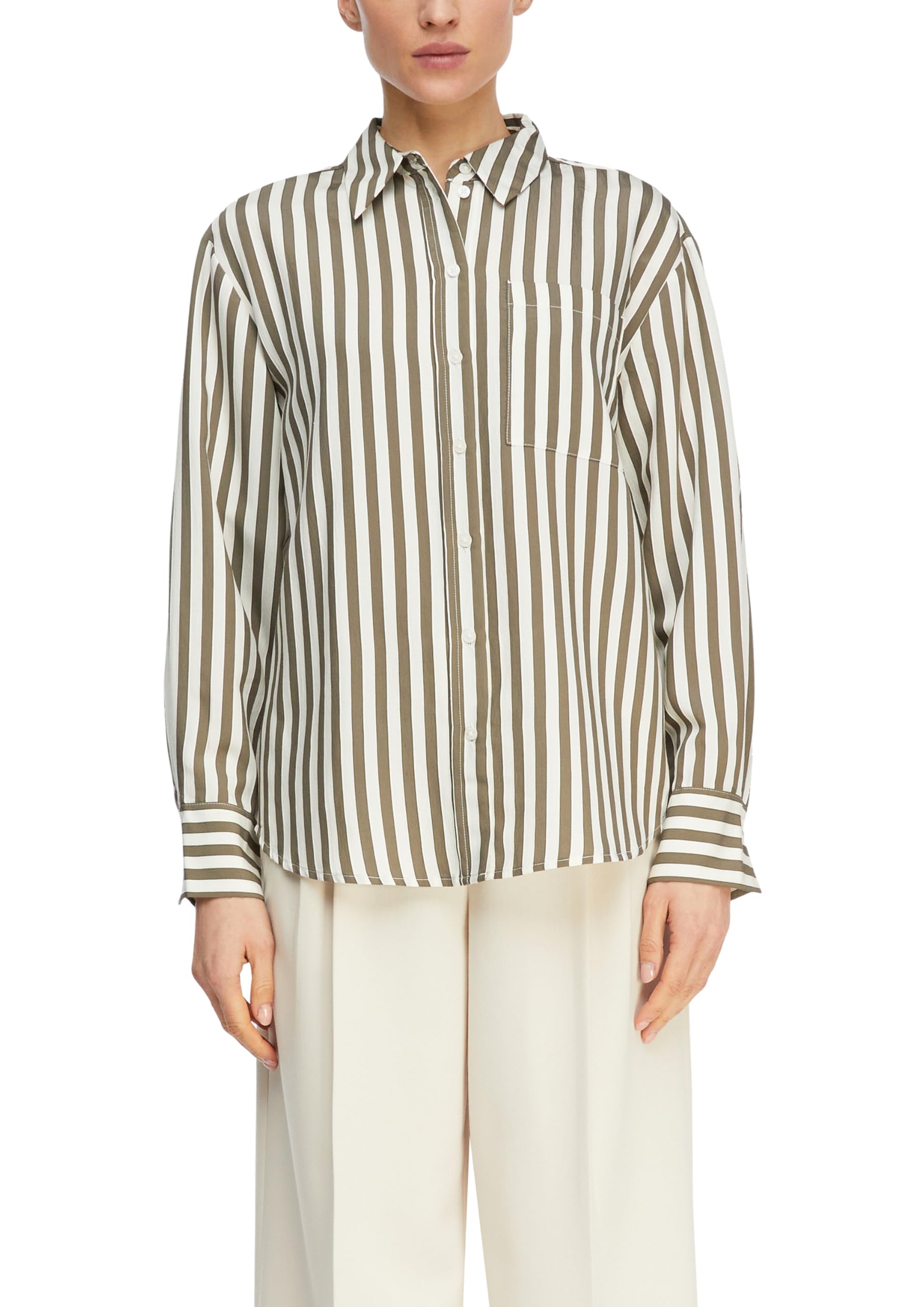 comma-bluse-damen-jacquardstreifen-relaxed-fit-gr-42 image 1