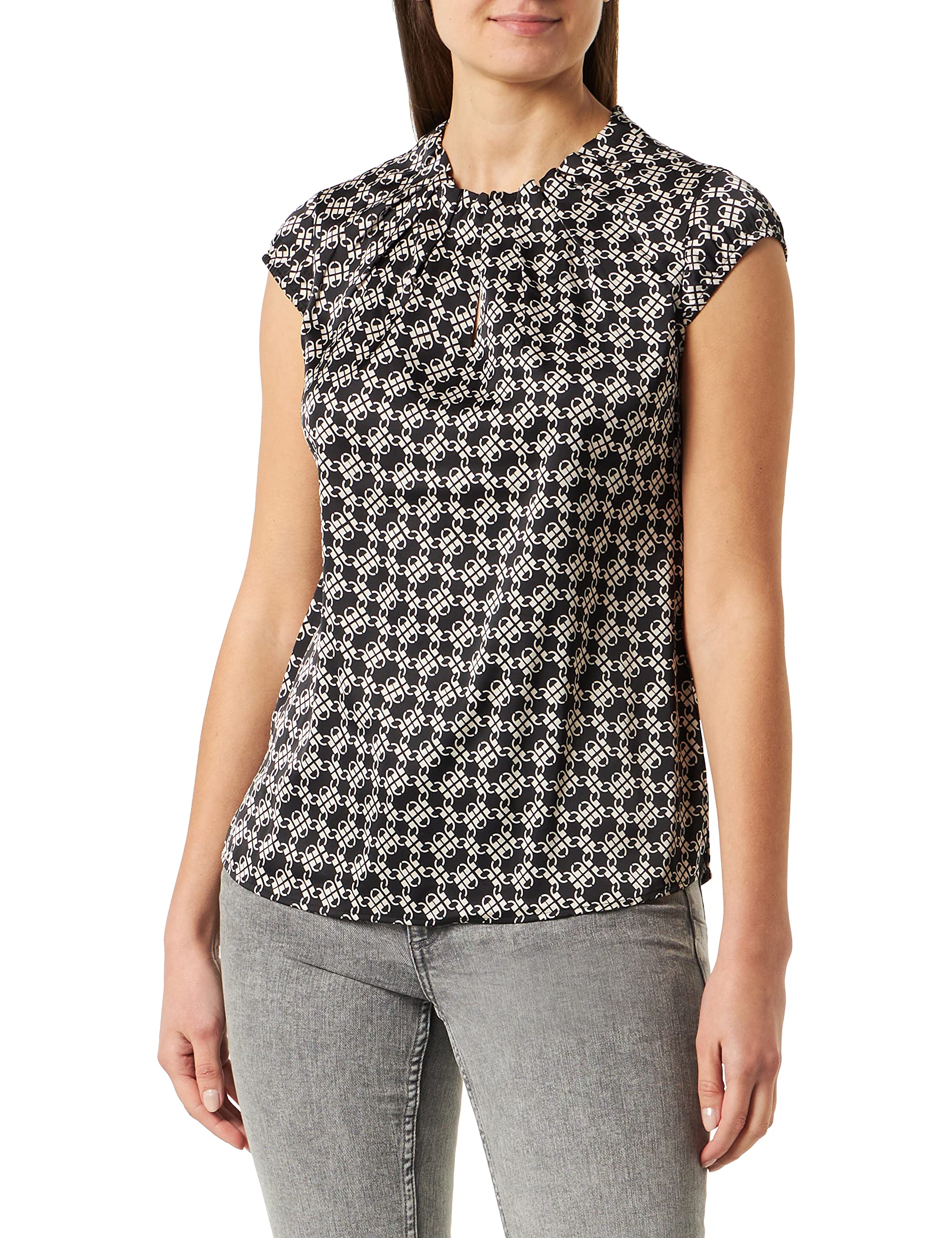comma-blouses-longbluse-chiffon-allover-print-gemustert image 8