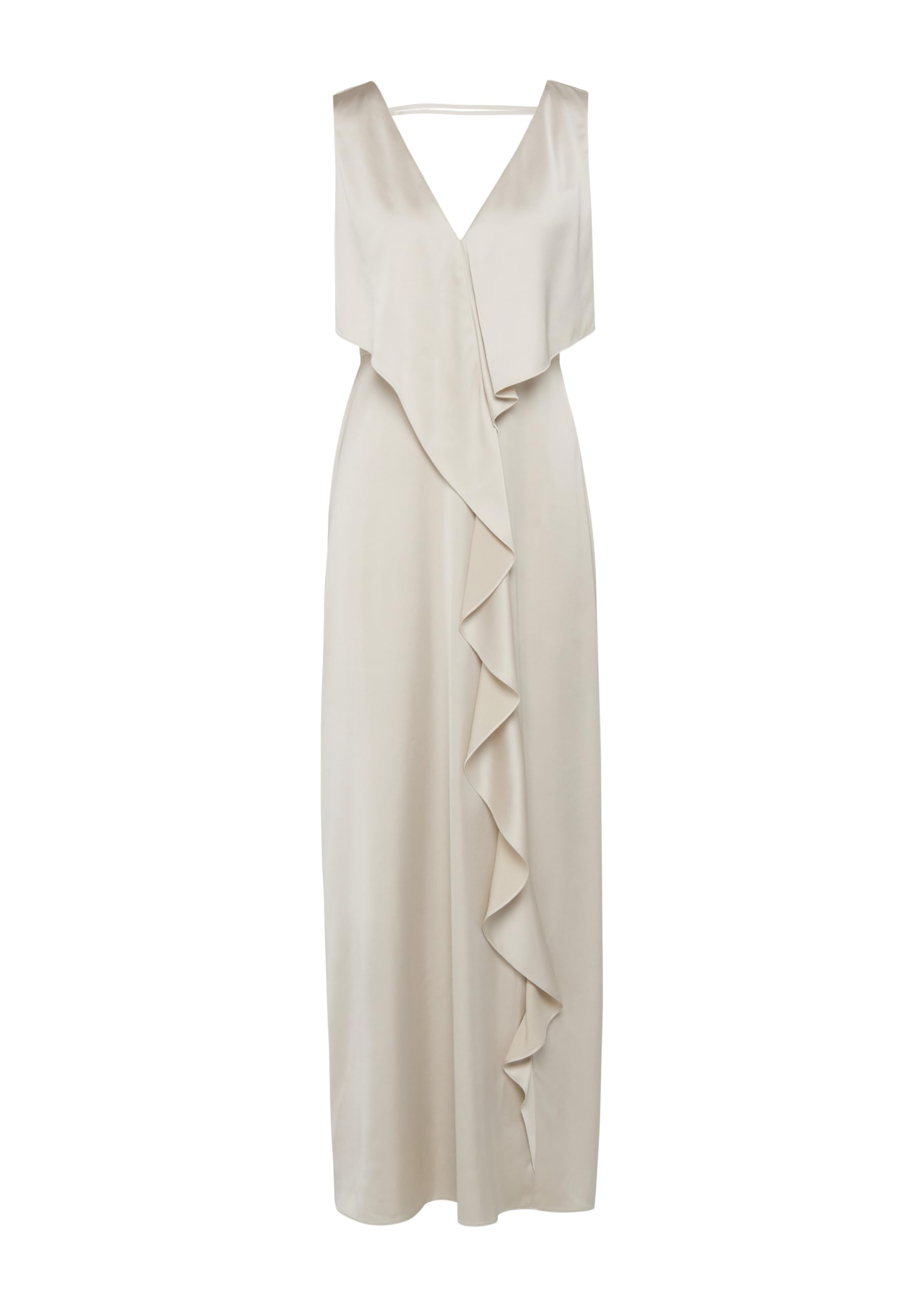 comma-satinkleid-mit-v-ausschnitt-kleid-34-bordeaux image 3