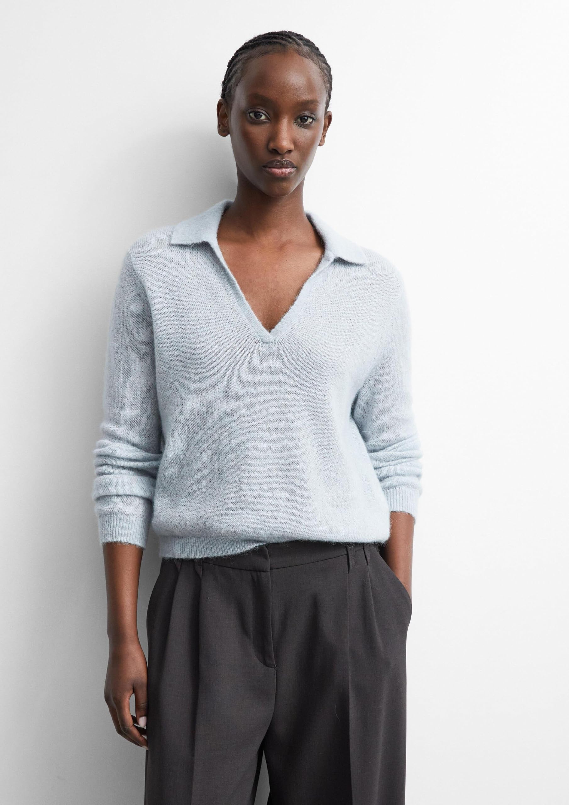comma-damen-strickpullover-alpaka-polokragen-relaxed-fit image 6