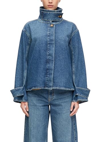 comma-denim-jacke-damen-relaxed-fit-stehkragen-trench image 8