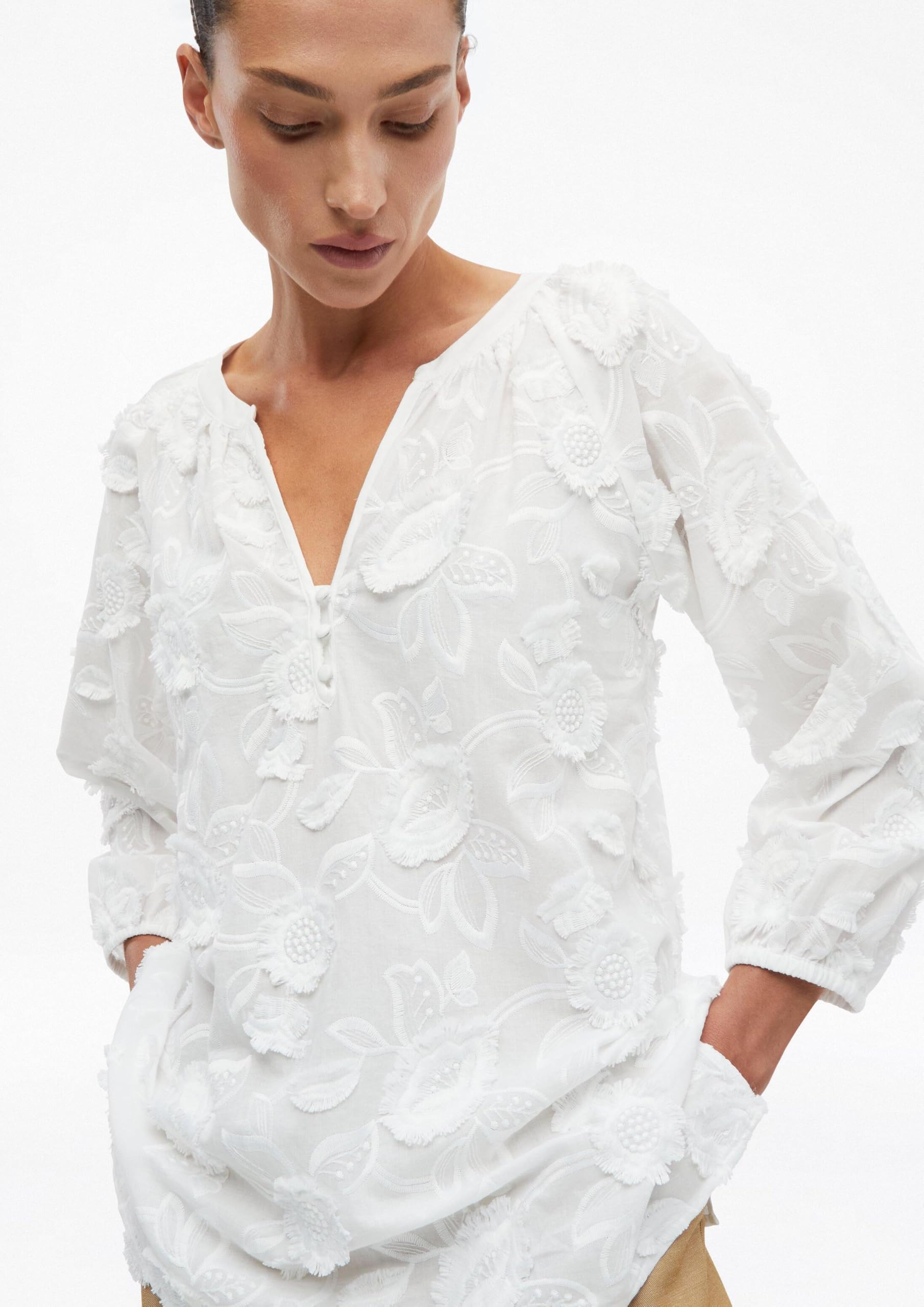 comma-damen-tunika-bluse-voile-stickerei-gr-e-34 image 4