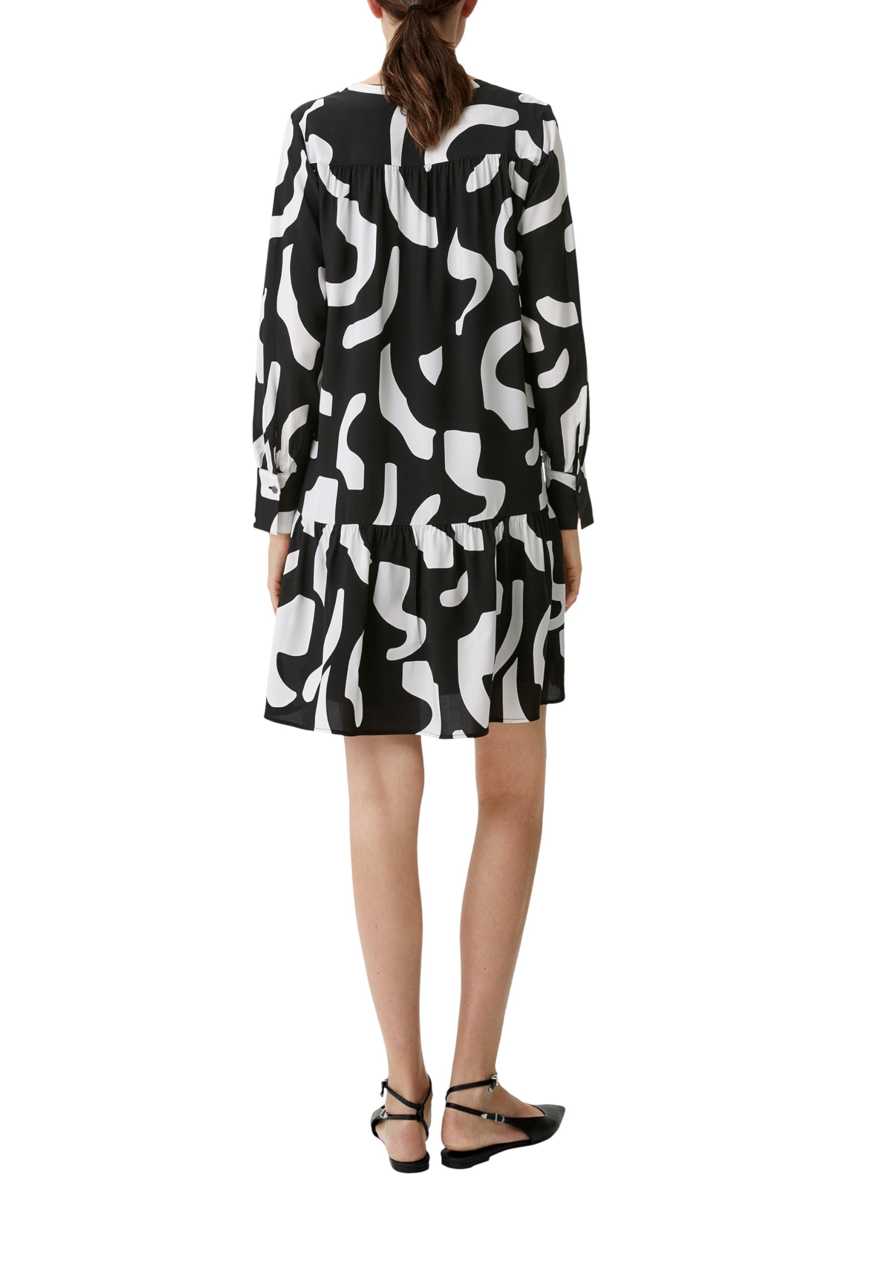 comma-allover-print-kleid-gr-38-v-ausschnitt image 2
