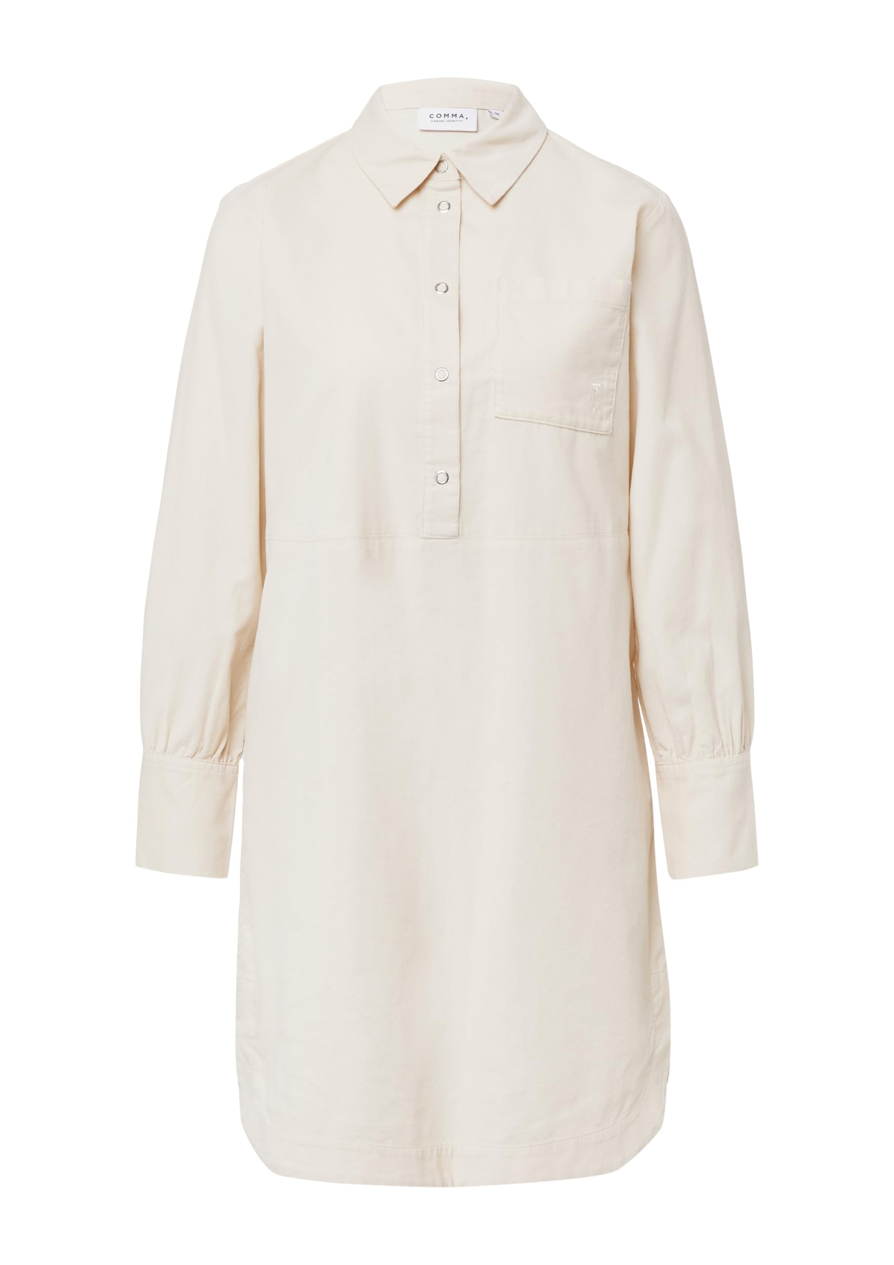 comma-hemdblusenkleid-damen-beige-gr-42-feincord image 3