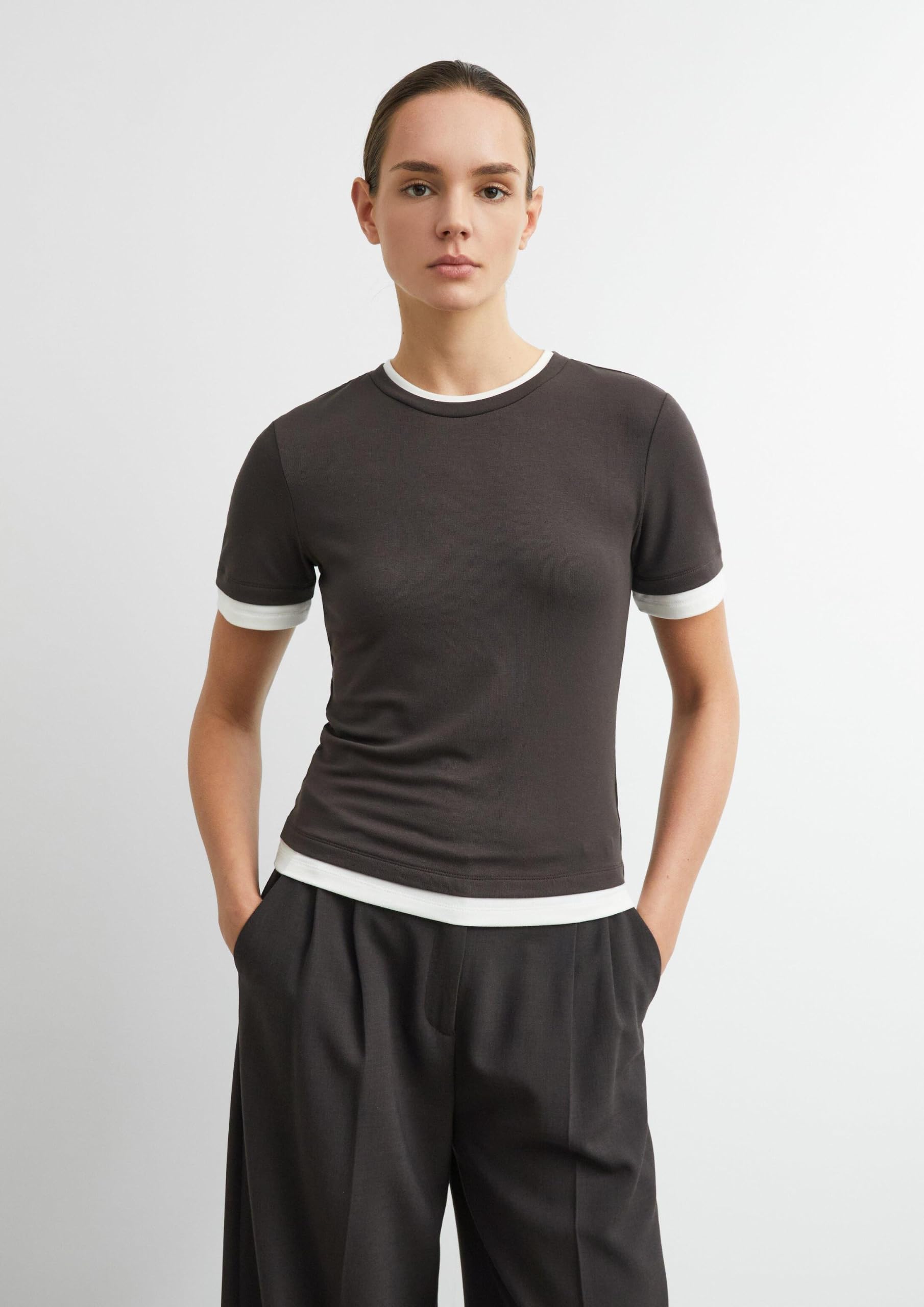 comma-damen-t-shirt-layering-rundhals-gr-46-strickjersey image 6