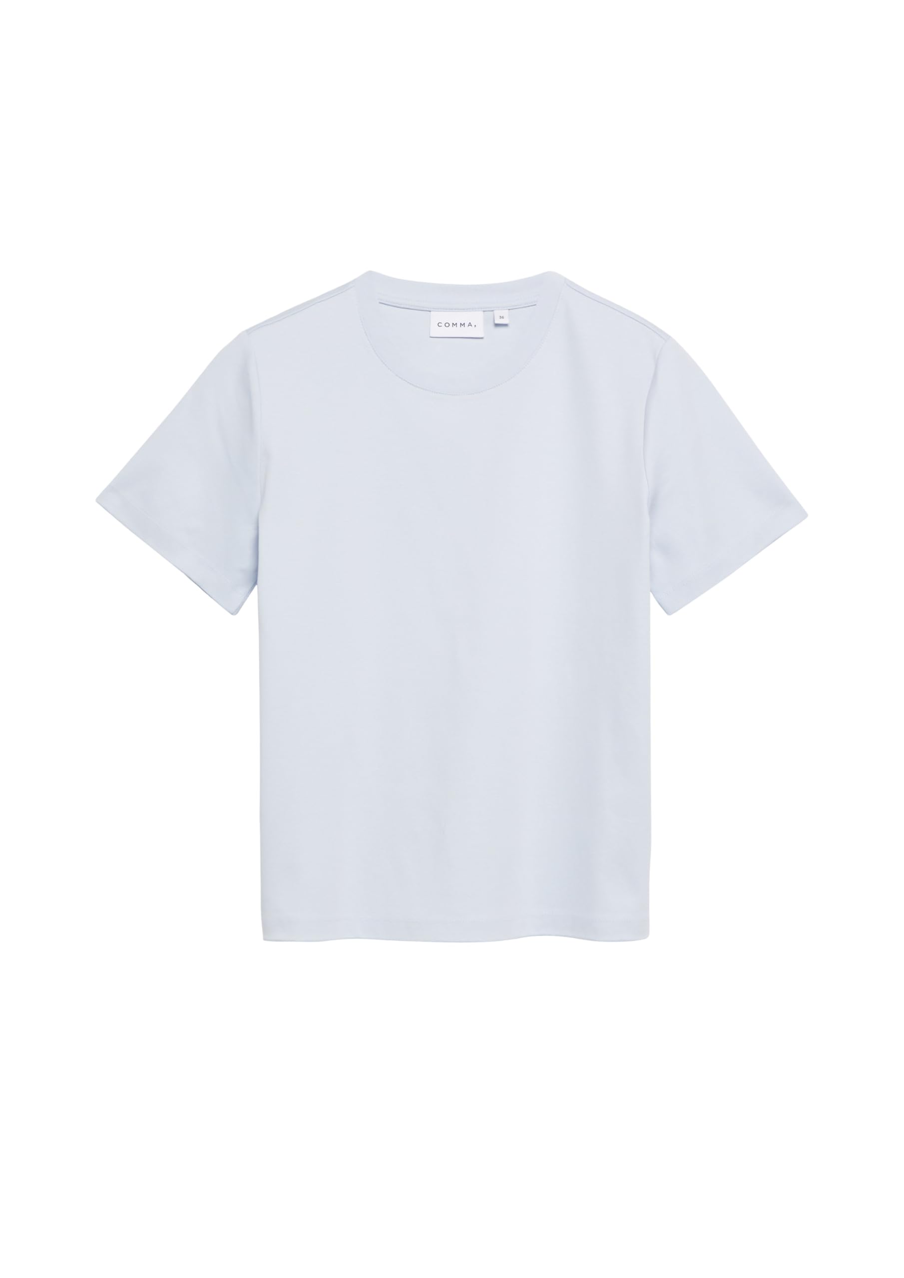 comma-basic-t-shirt-damen-top-baumwolle-uni image 4