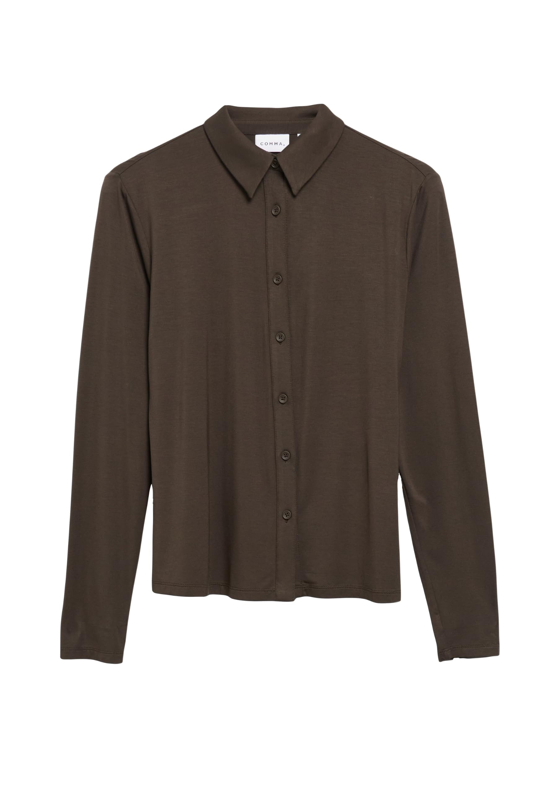comma-jersey-bluse-hemdkragen-knopfleiste-gr-40 image 4