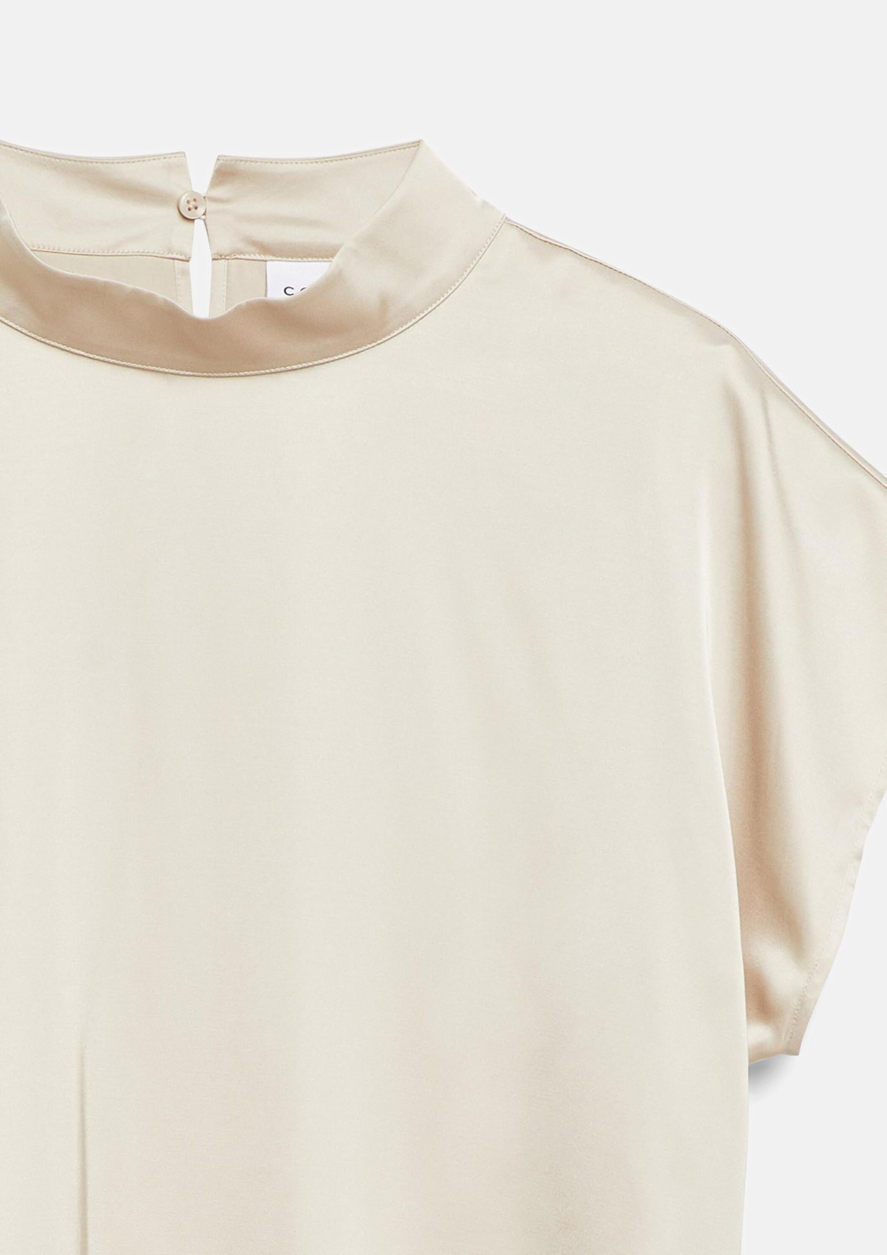 comma-tops-satin-top-gr-40-stehkragen-hellbeige image 5
