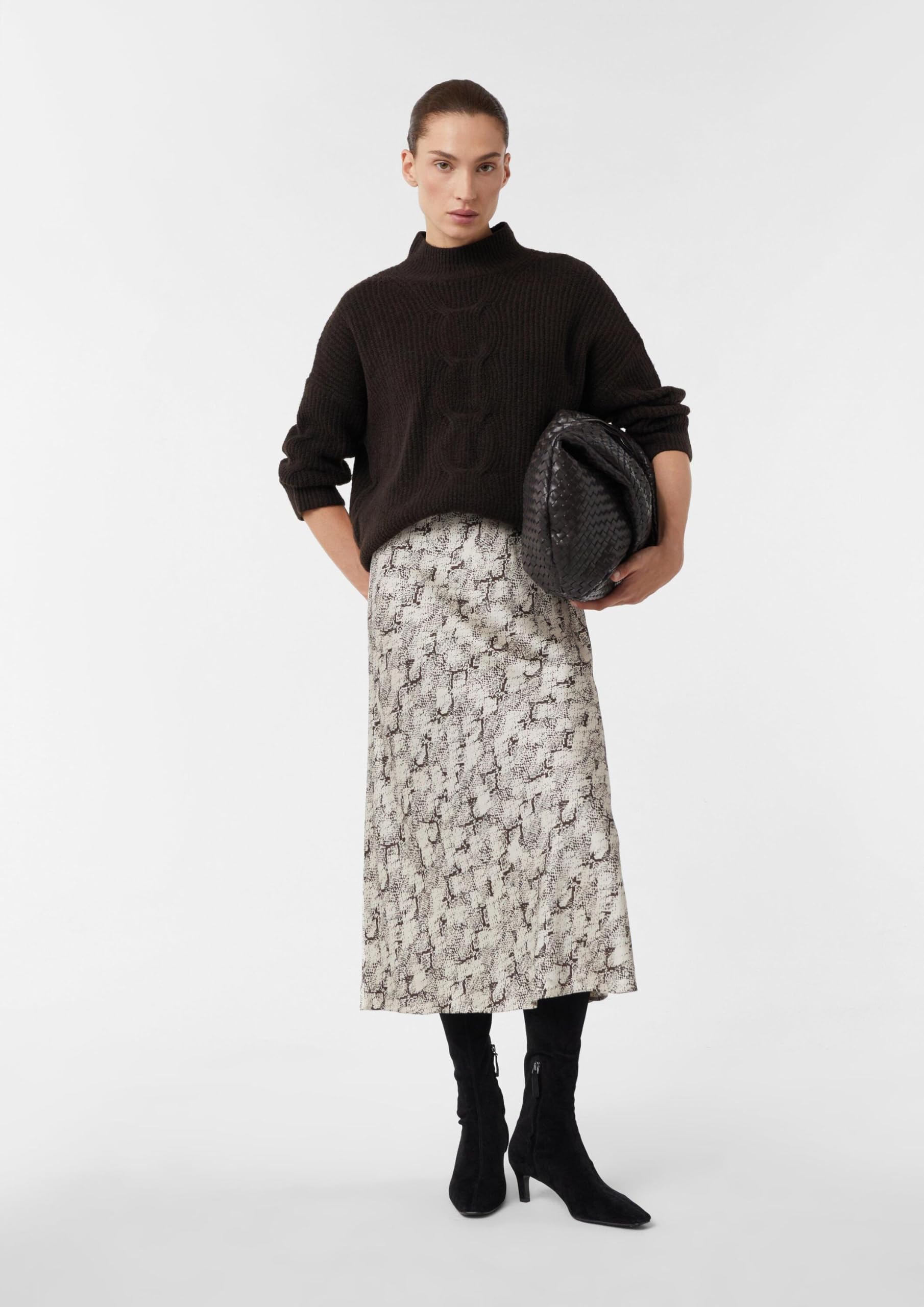 comma-satin-rock-midi-all-over-print-viskose-a-linie image 3
