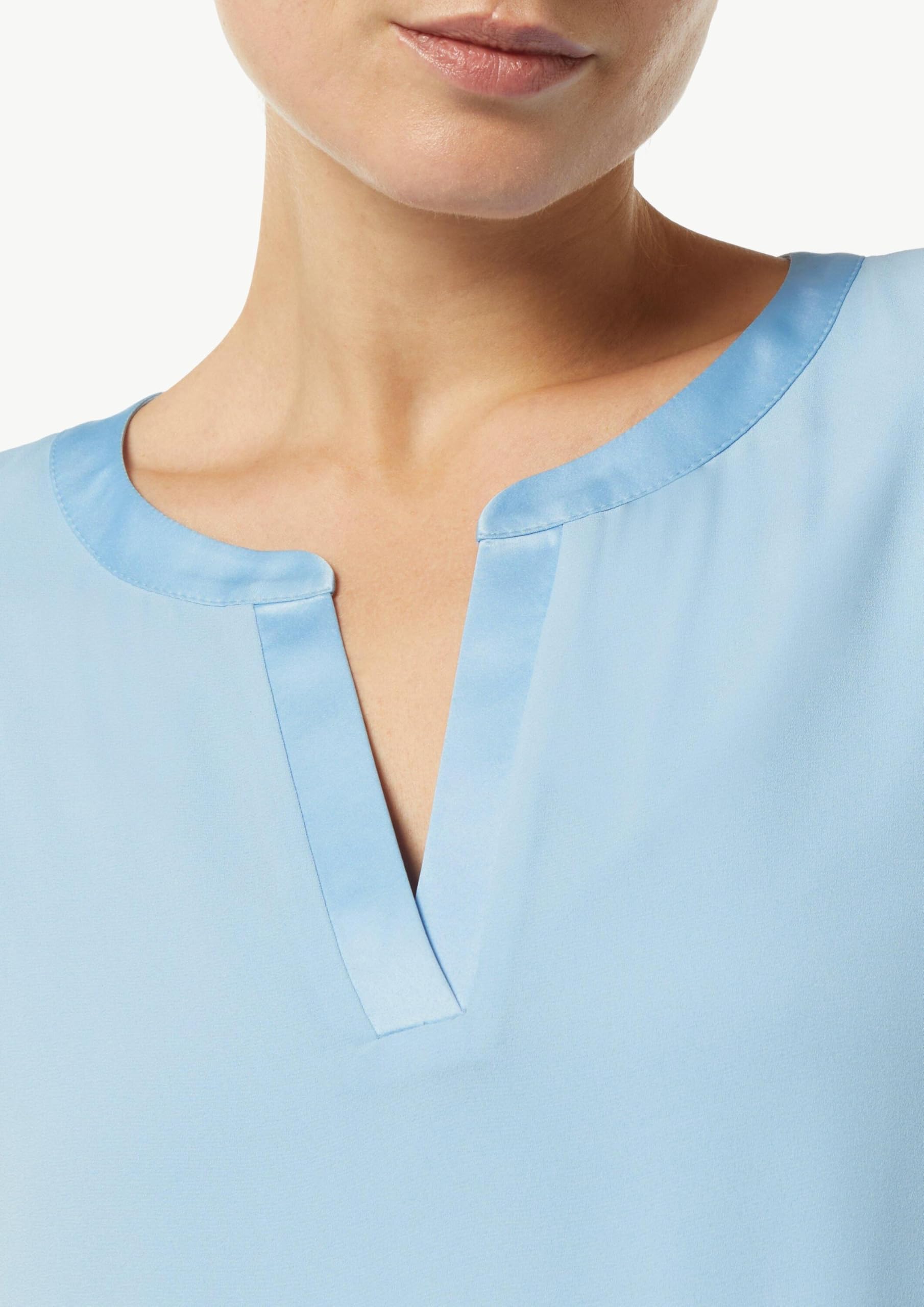 comma-blusenshirt-mit-satinblende-bluse-hellblau-38 image 4