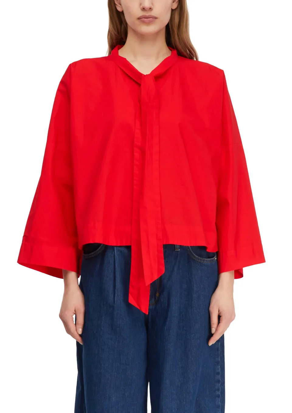 comma-bluse-damen-stehkragen-loose-fit-gr-36 image 1