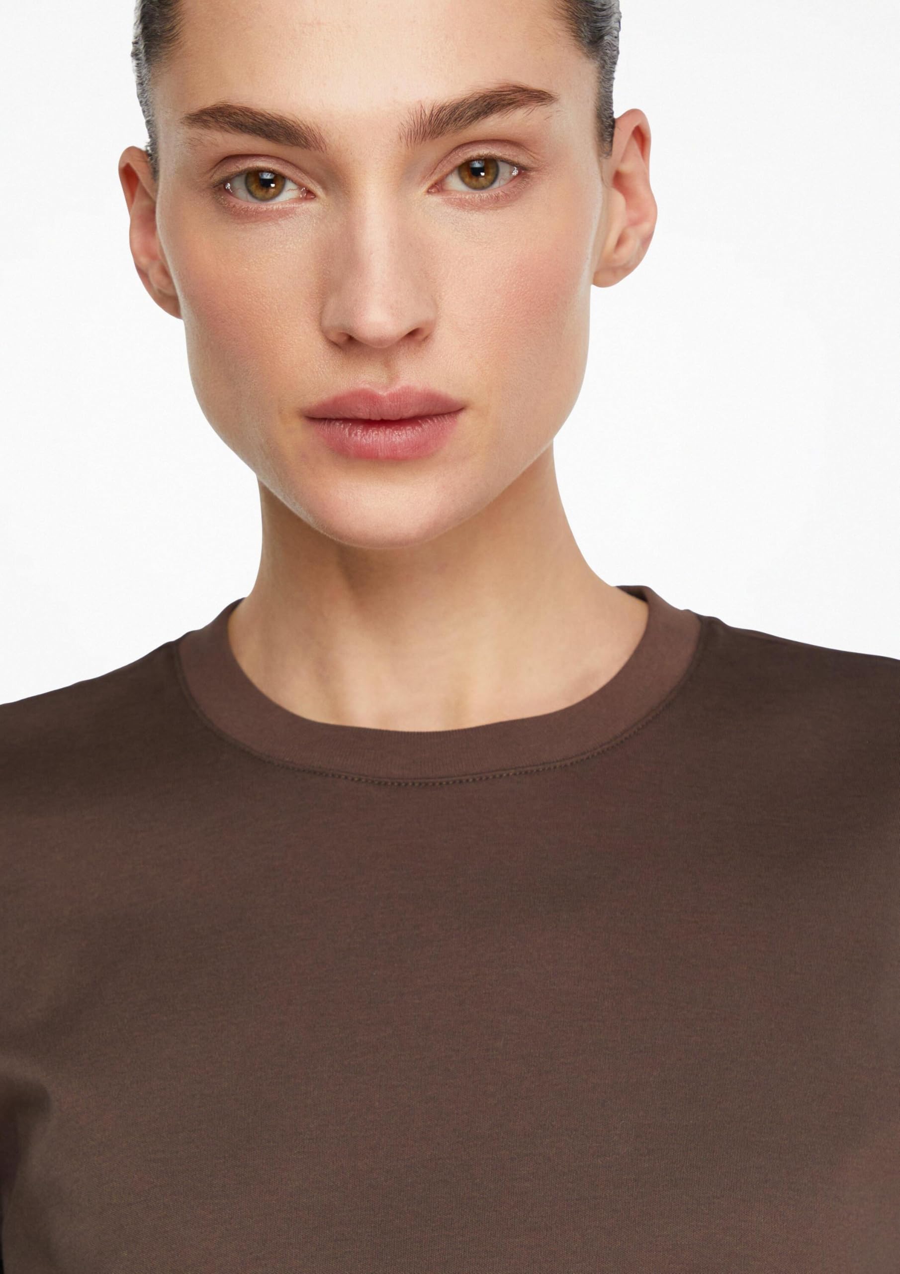 comma-basic-t-shirt-damen-creme-shirt-kurzarm image 4
