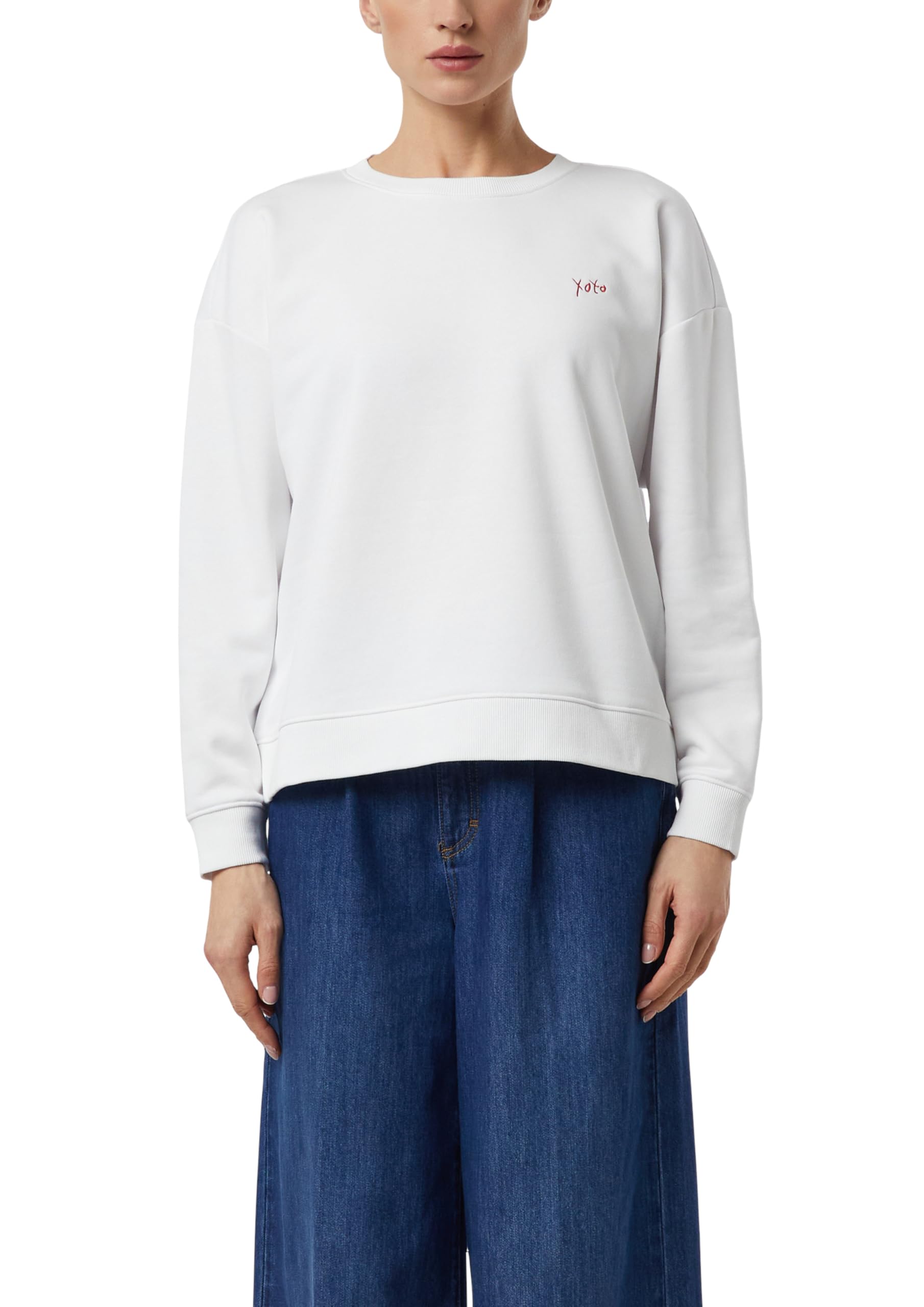 comma-sweatshirt-relaxed-fit-rundhals-stickerei-gr-e-46 image 1