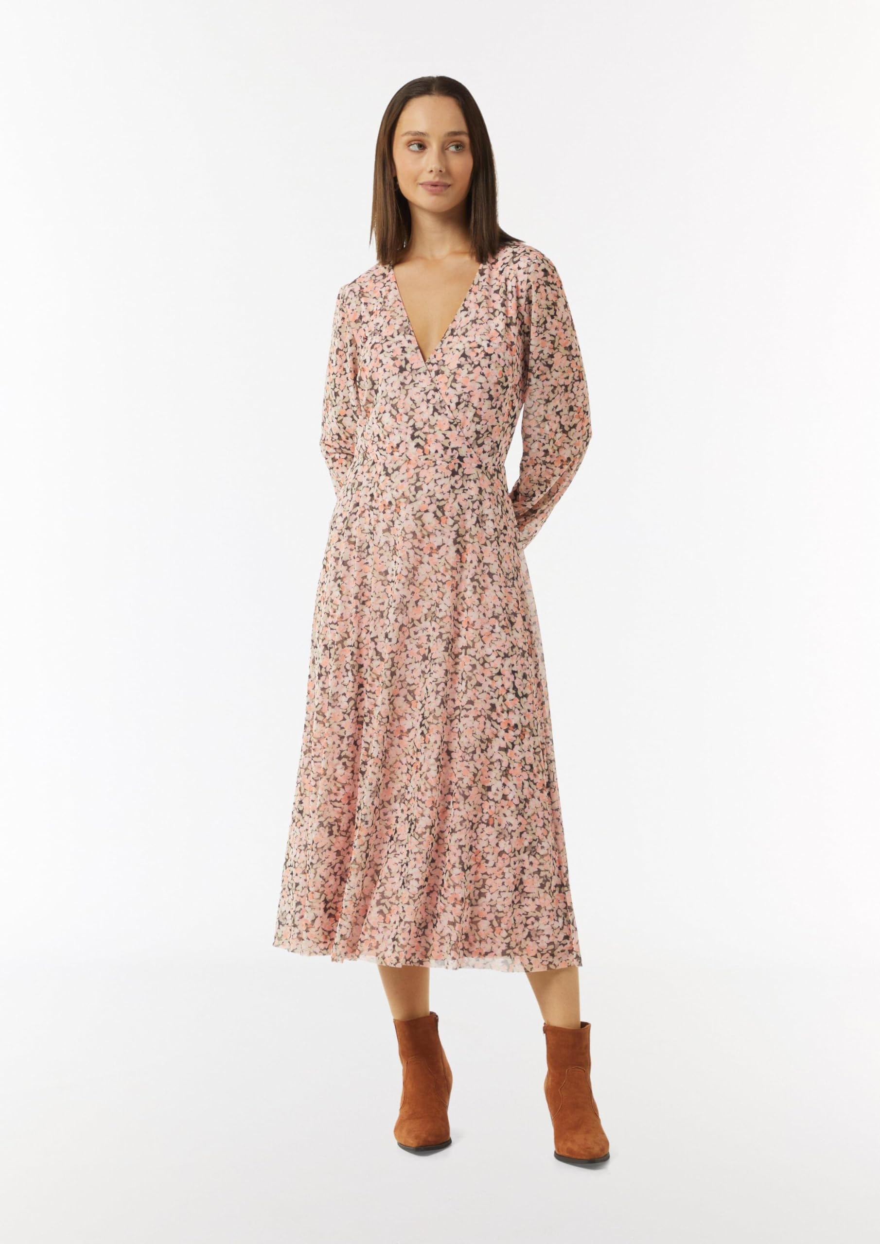 comma-midi-wickelkleid-mesh-all-over-print-gr-40 image 5